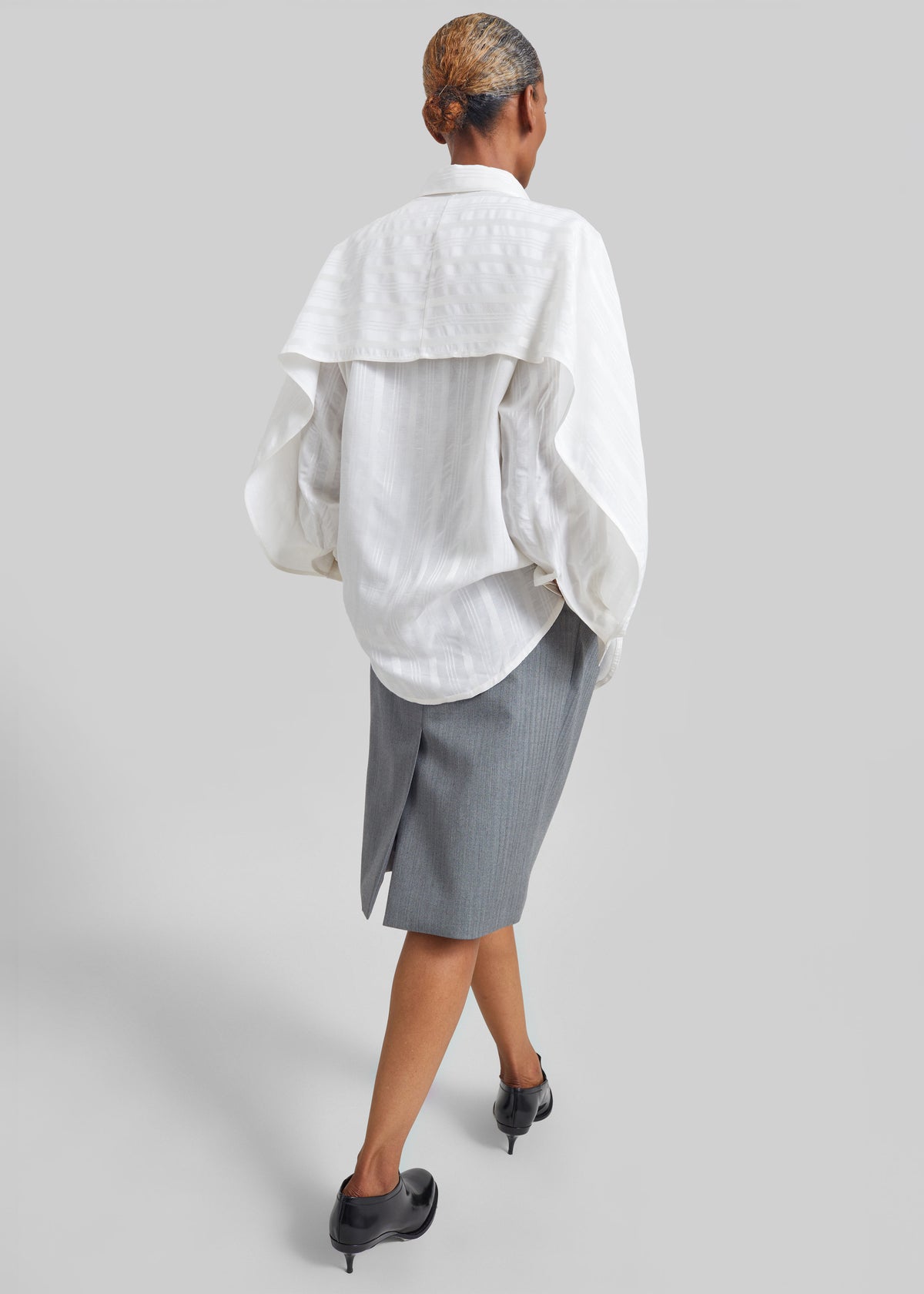 Selin Back Vent Shirt - White