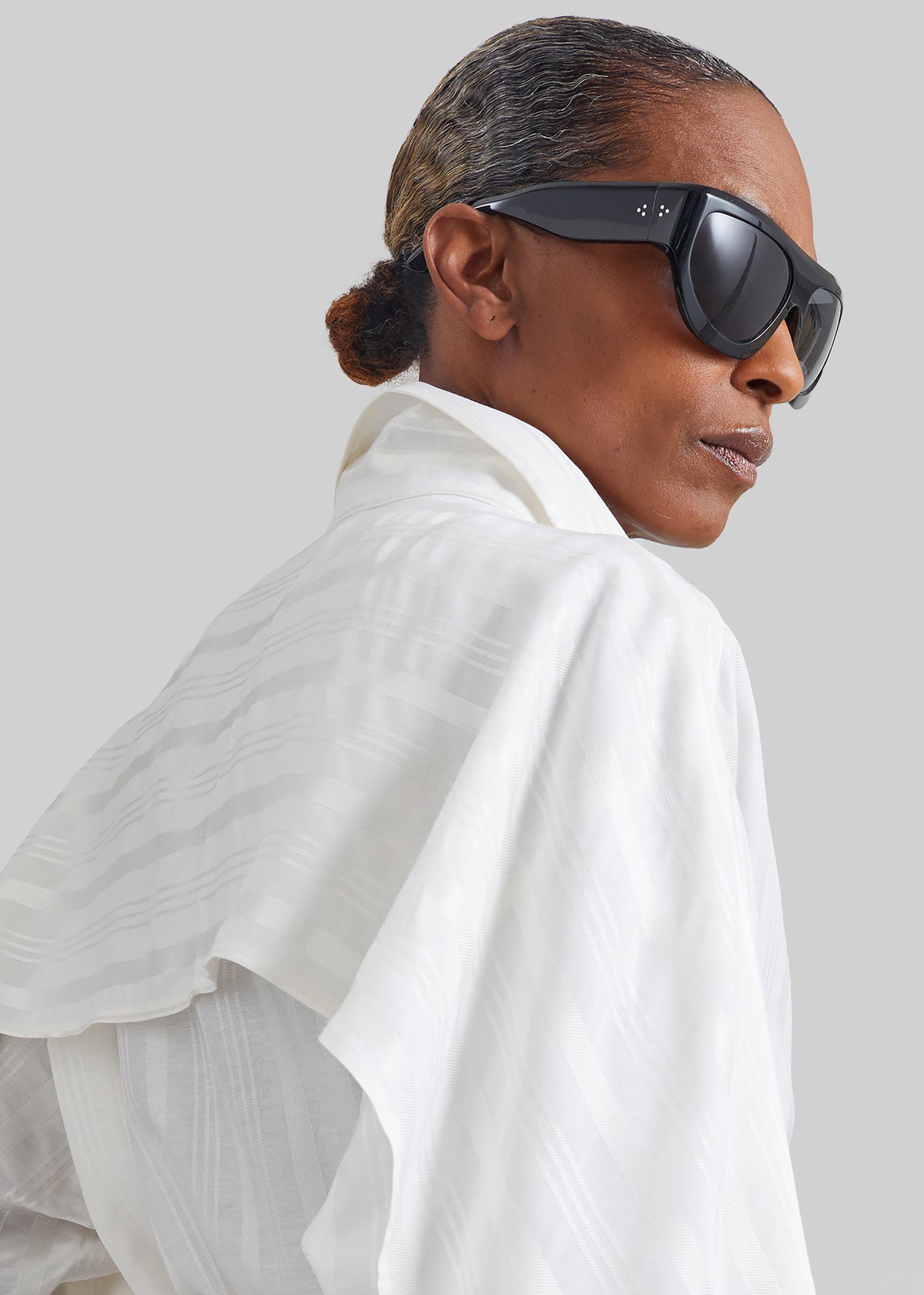 Selin Back Vent Shirt - White
