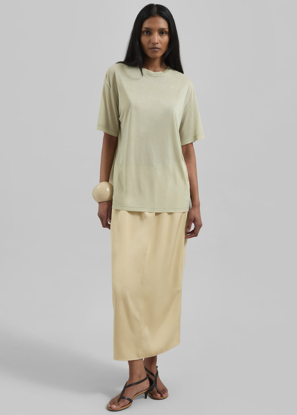 Selvan Sheer T-Shirt - Cement - 1