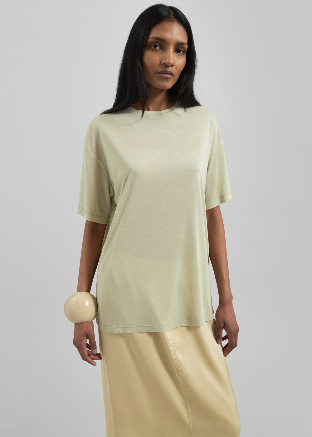Selvan Sheer T-Shirt - Cement