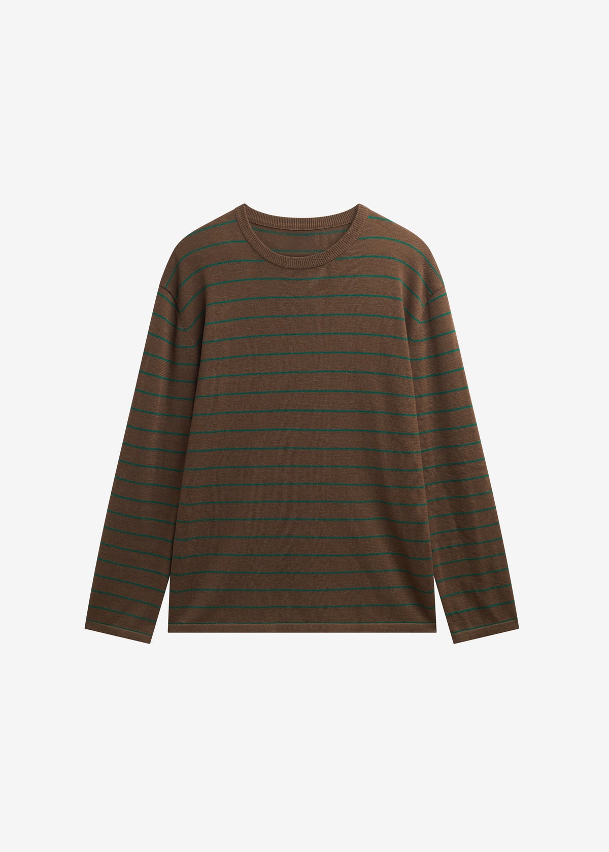 Sena Knit Pullover - Brown/Green Stripe - 7