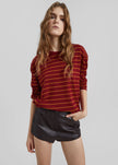 Sena Knit Pullover - Red/Yellow Stripe
