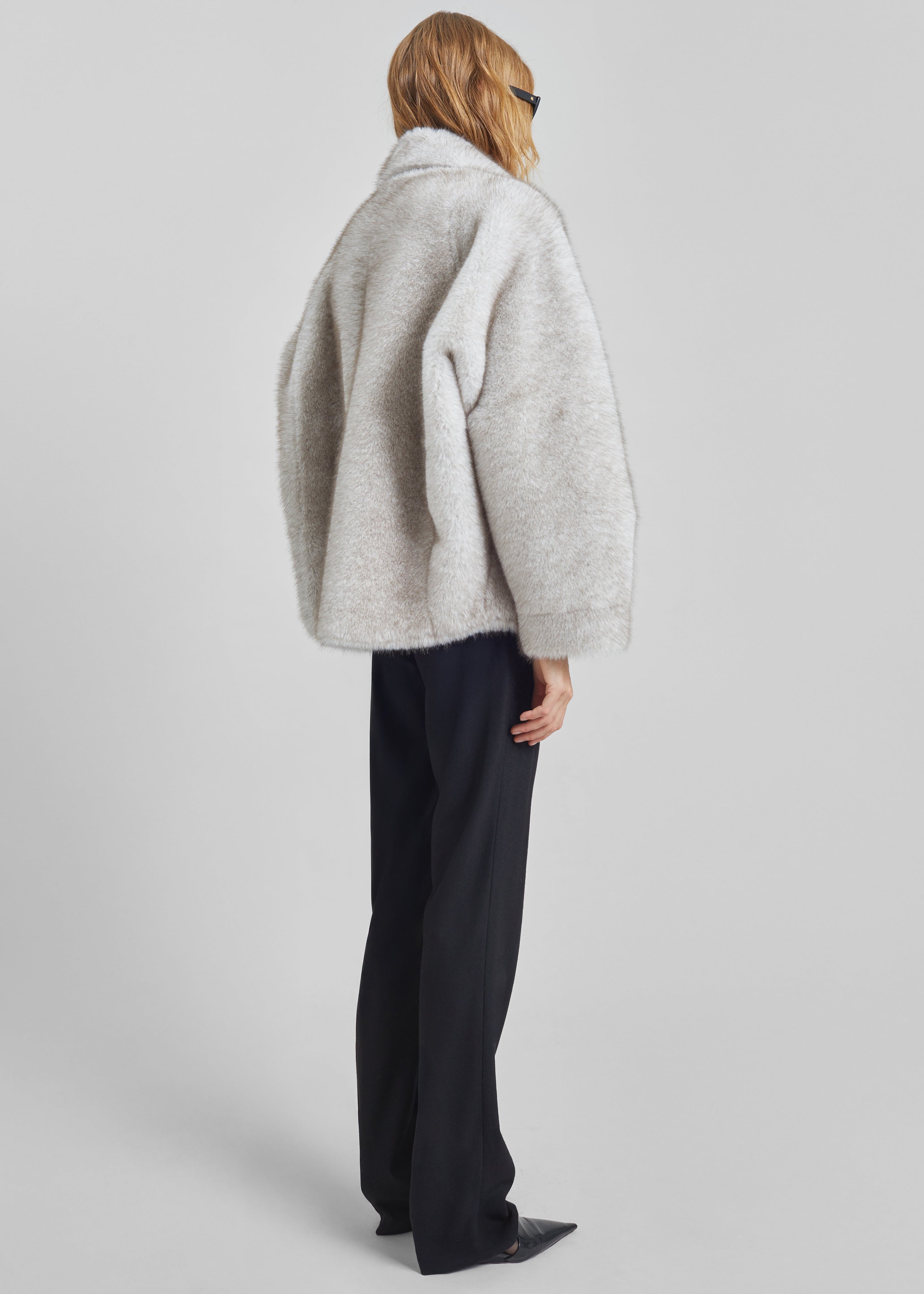 Senja Faux Fur Jacket - Light Beige - 6