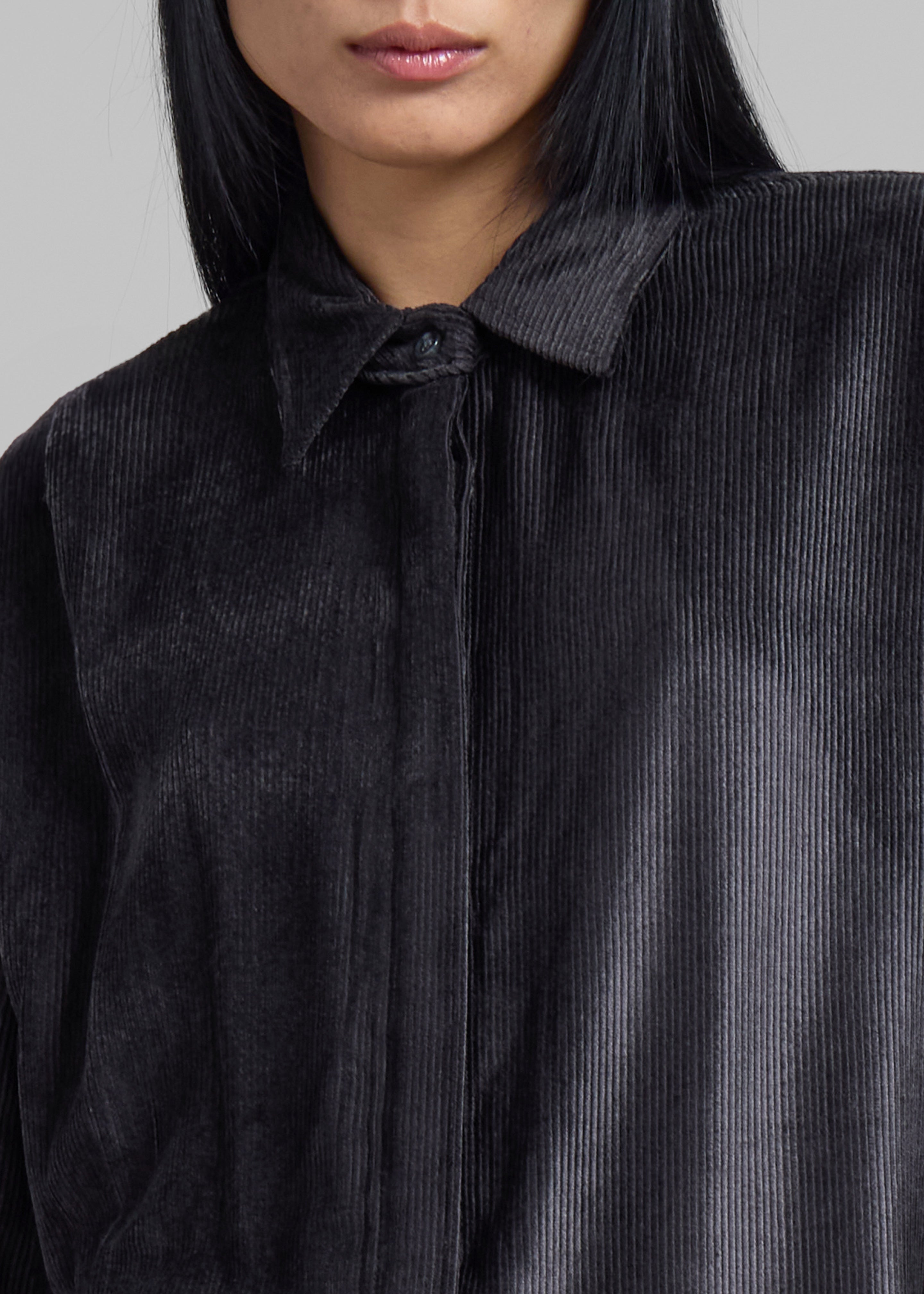 Serin Corduroy Shirt - Black - 3