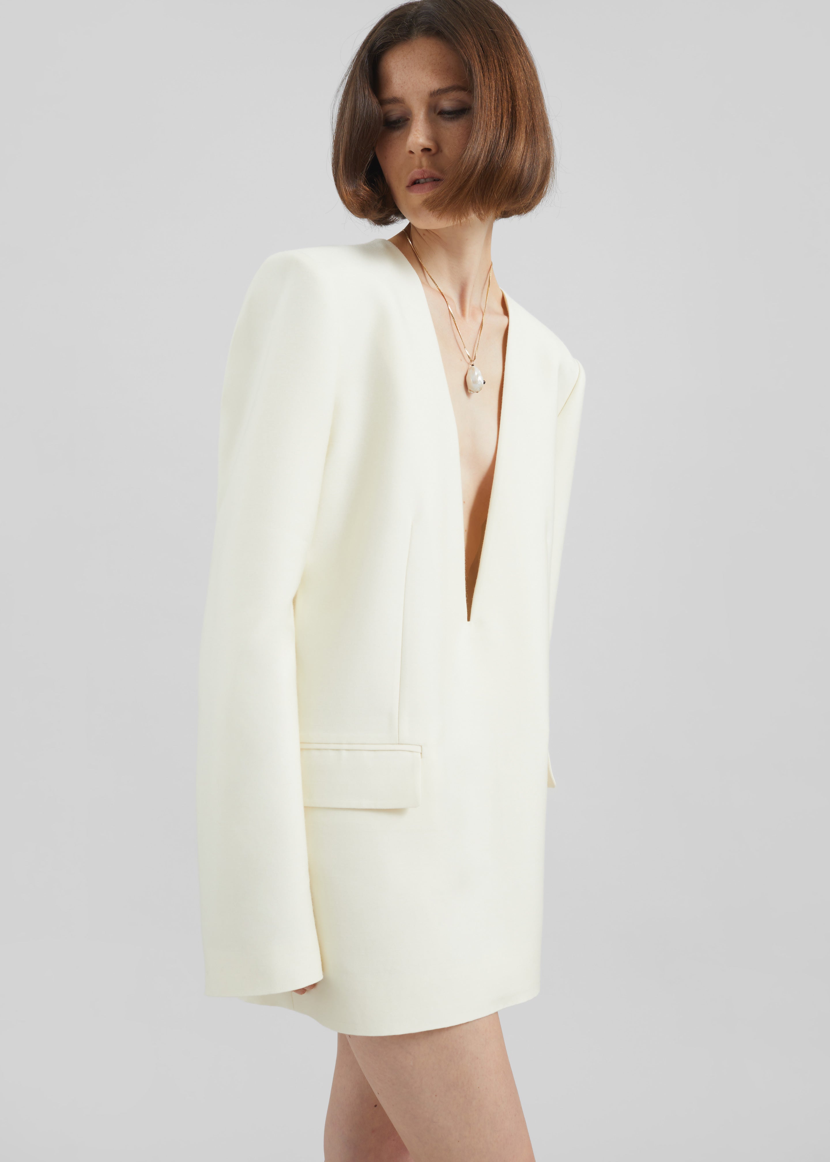 Serra Blazer Dress - Cream - XS - The Frankie Shop