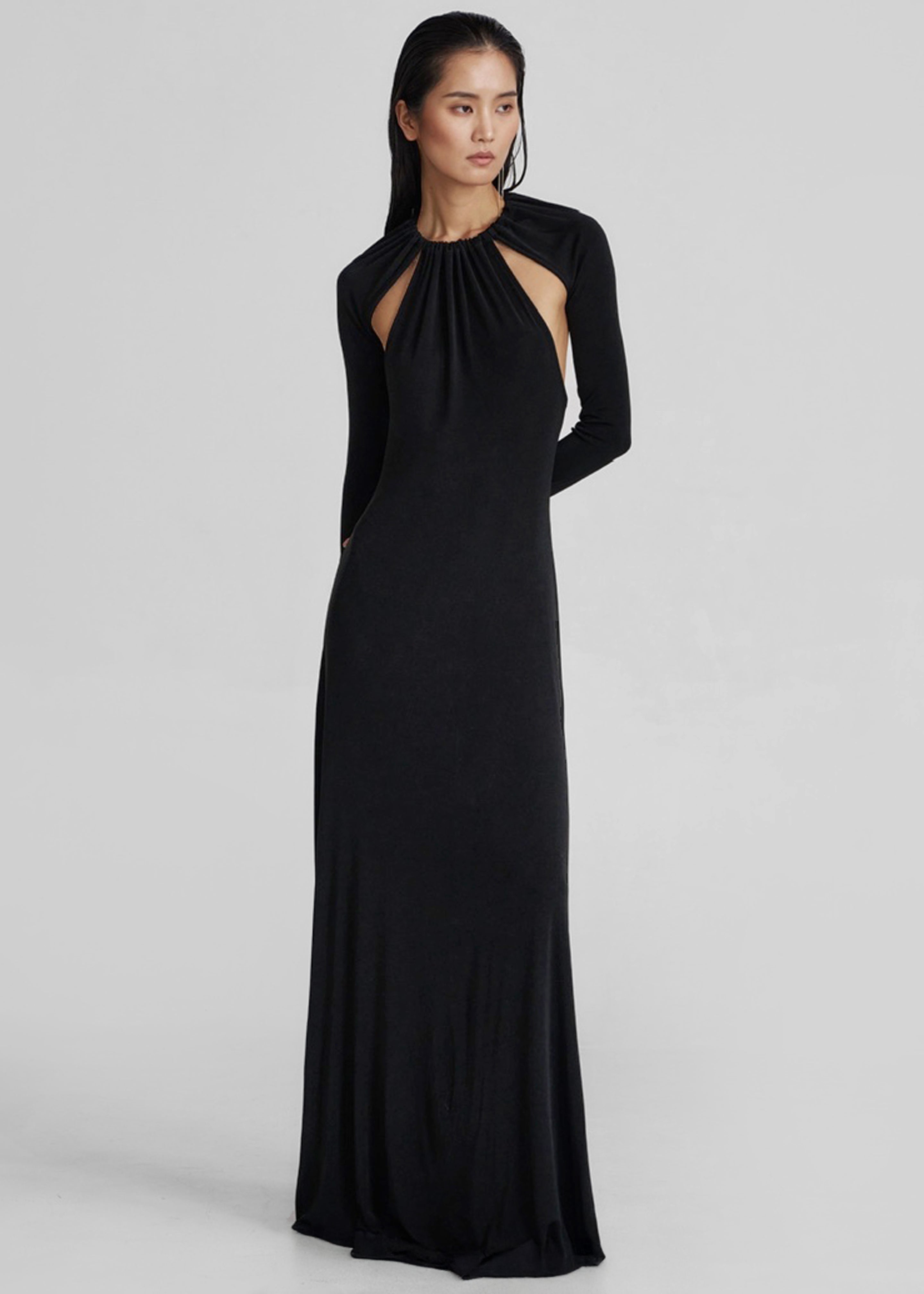 Seskin Evening Maxi Dress - Black Seskin Evening Maxi Dress - Black