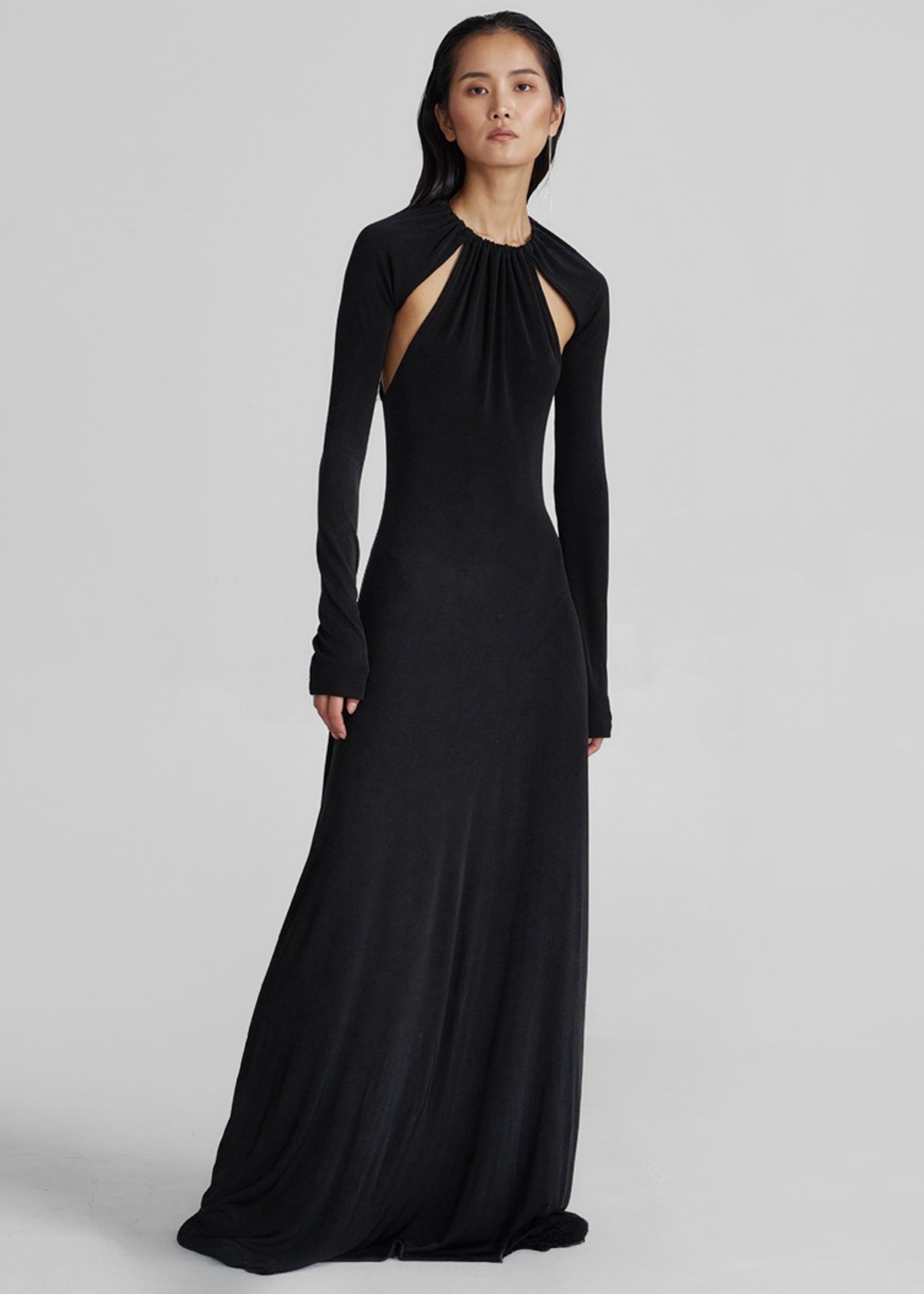 Seskin Evening Maxi Dress - Black - M - The Frankie Shop