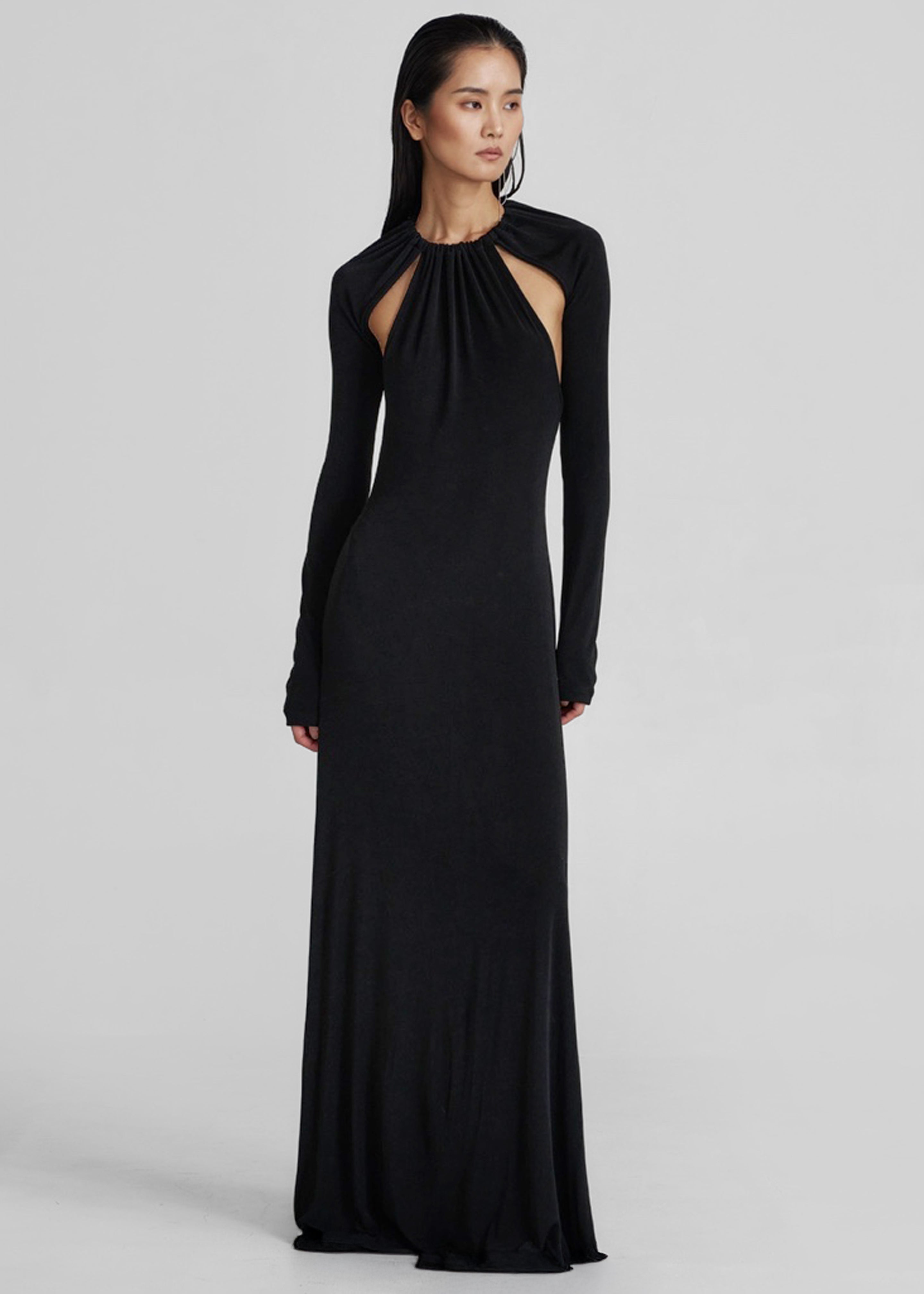 Seskin Evening Maxi Dress - Black - M - The Frankie Shop