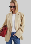 Sesma Drawstring Blazer - Light Beige