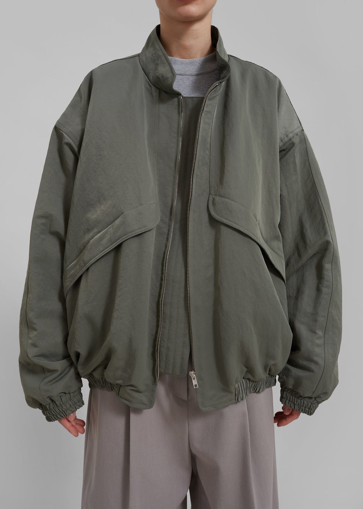 Seth Oversized Jacket Khaki – The Frankie Shop - Main Image
