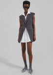 Shari Layered Vest - Charcoal