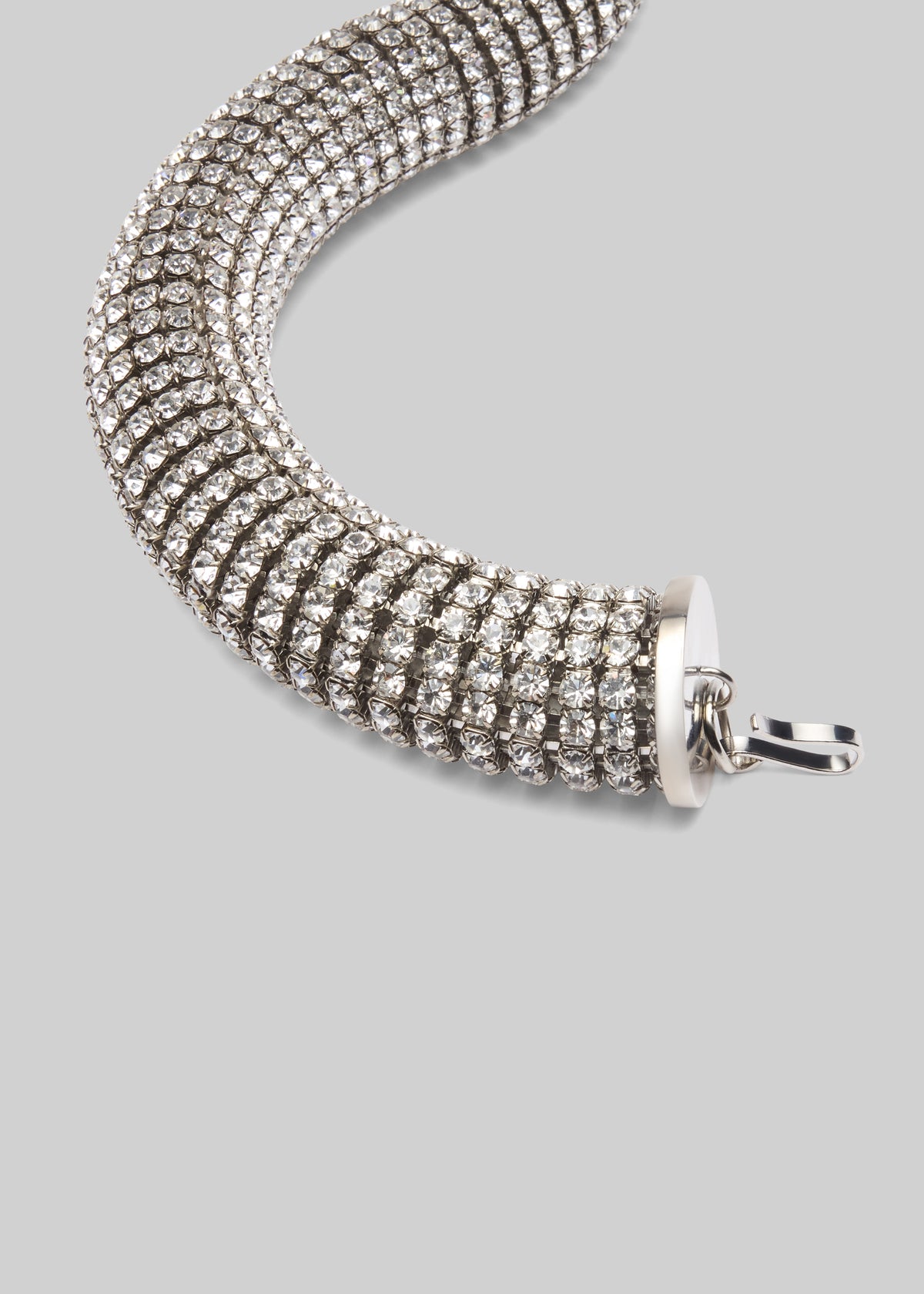 Sharra Pagano Crystal Glow Tubular Necklace - Silver - 5