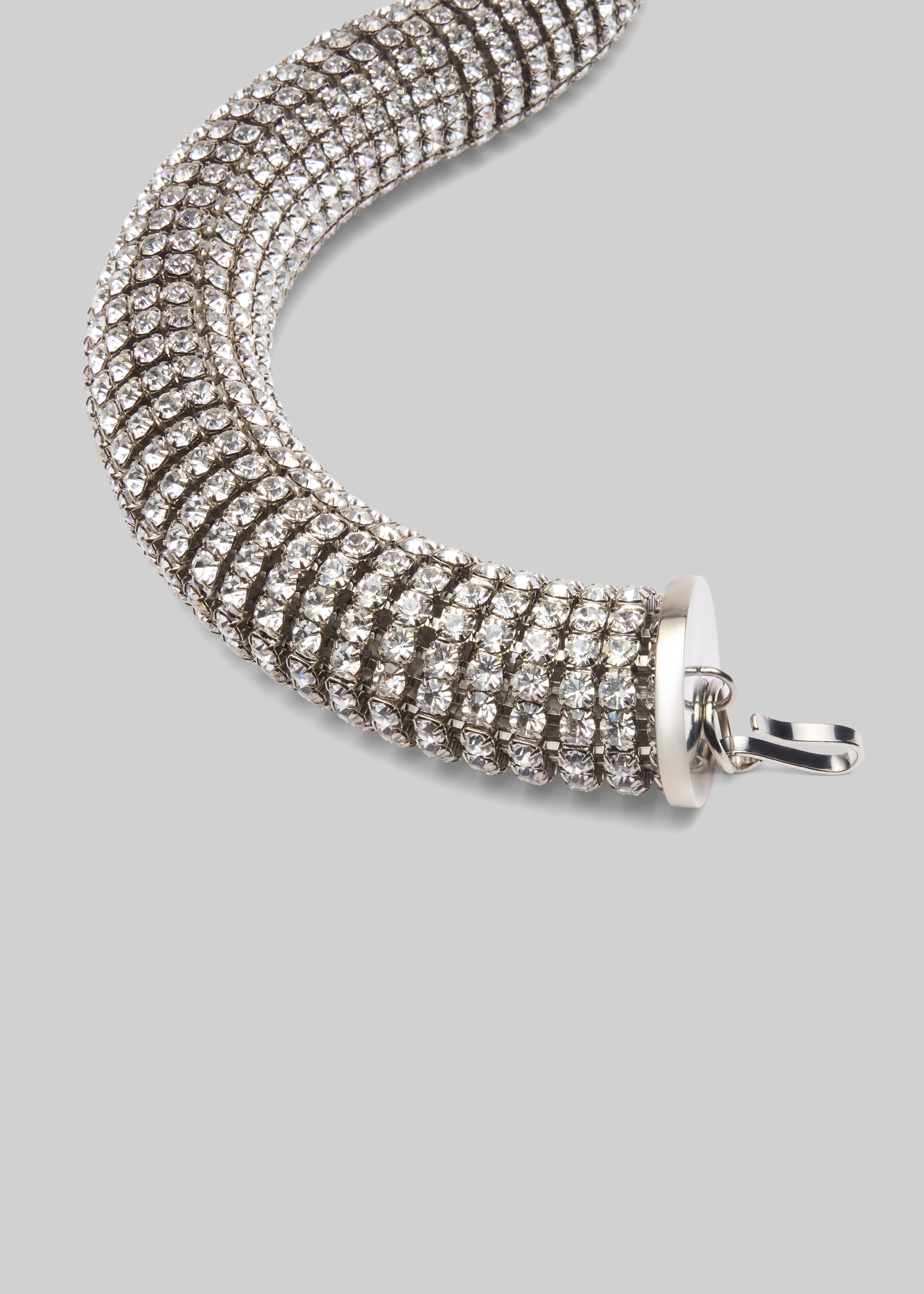 Sharra Pagano Crystal Glow Tubular Necklace - Silver - 5