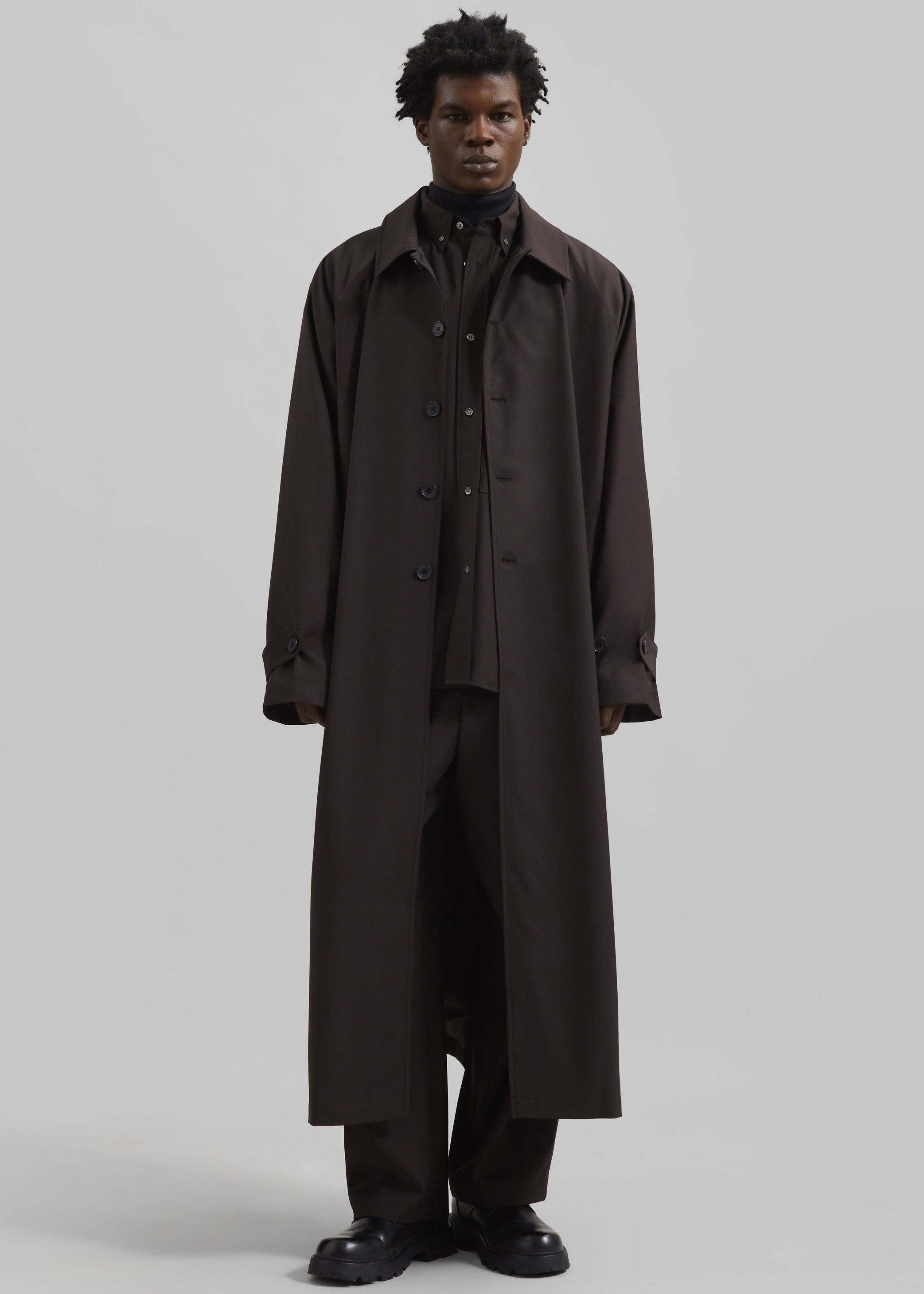 Shop the look image for Dalton Wool Blend Trousers - Brown