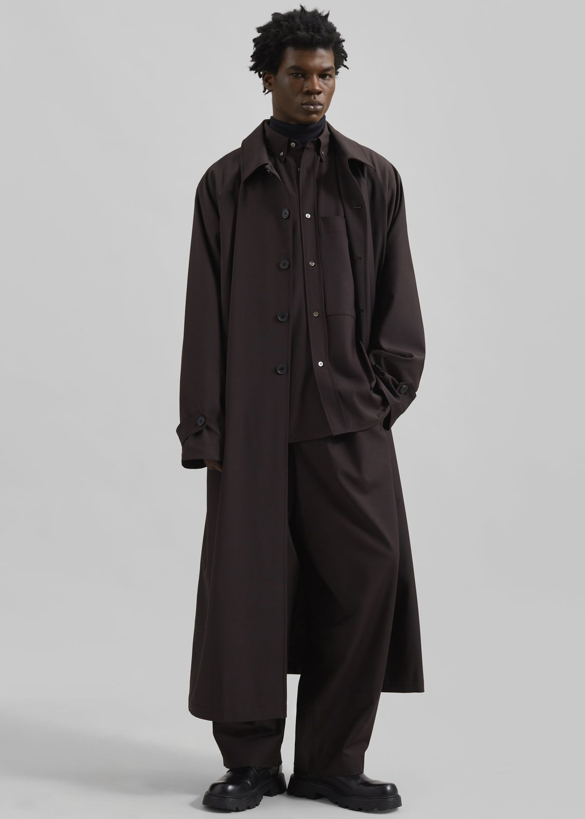 Shay Trench Coat - Brown - 14