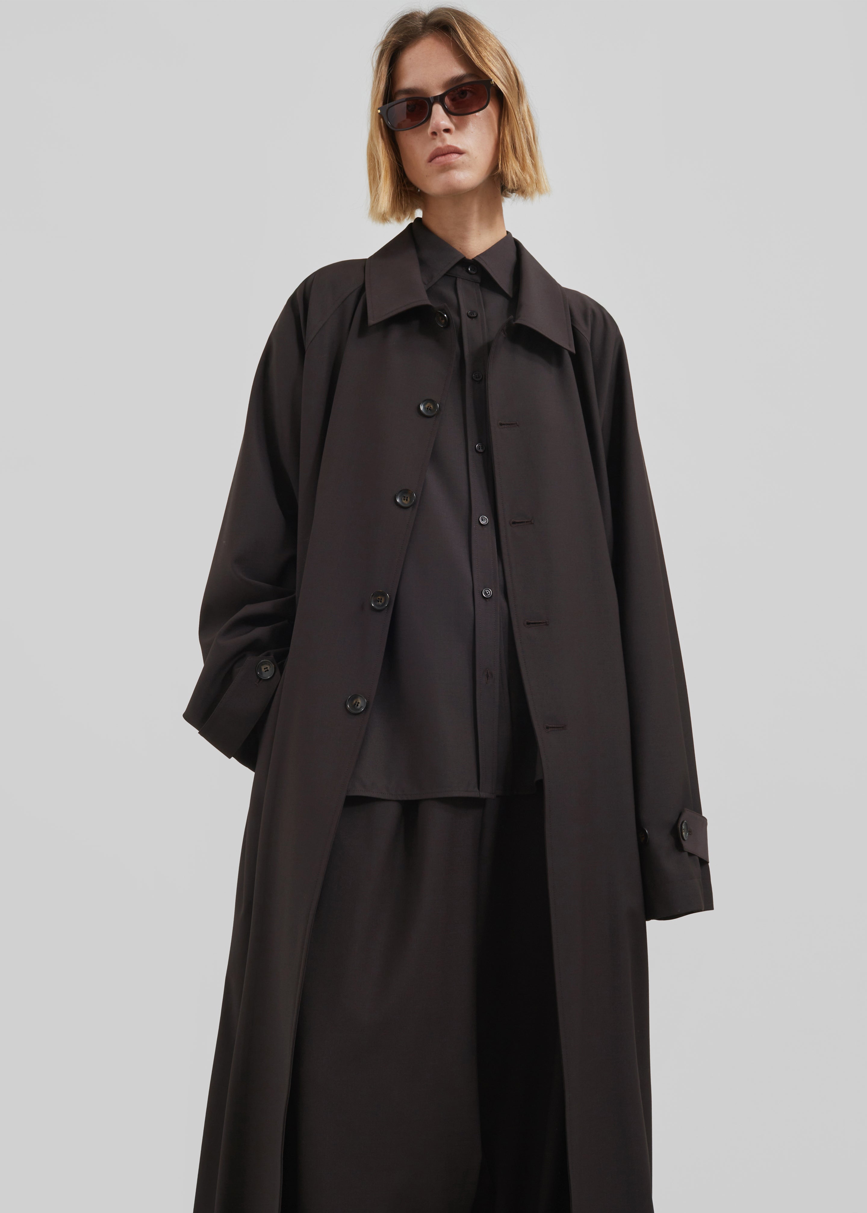 Shay Trench Coat - Brown - 2