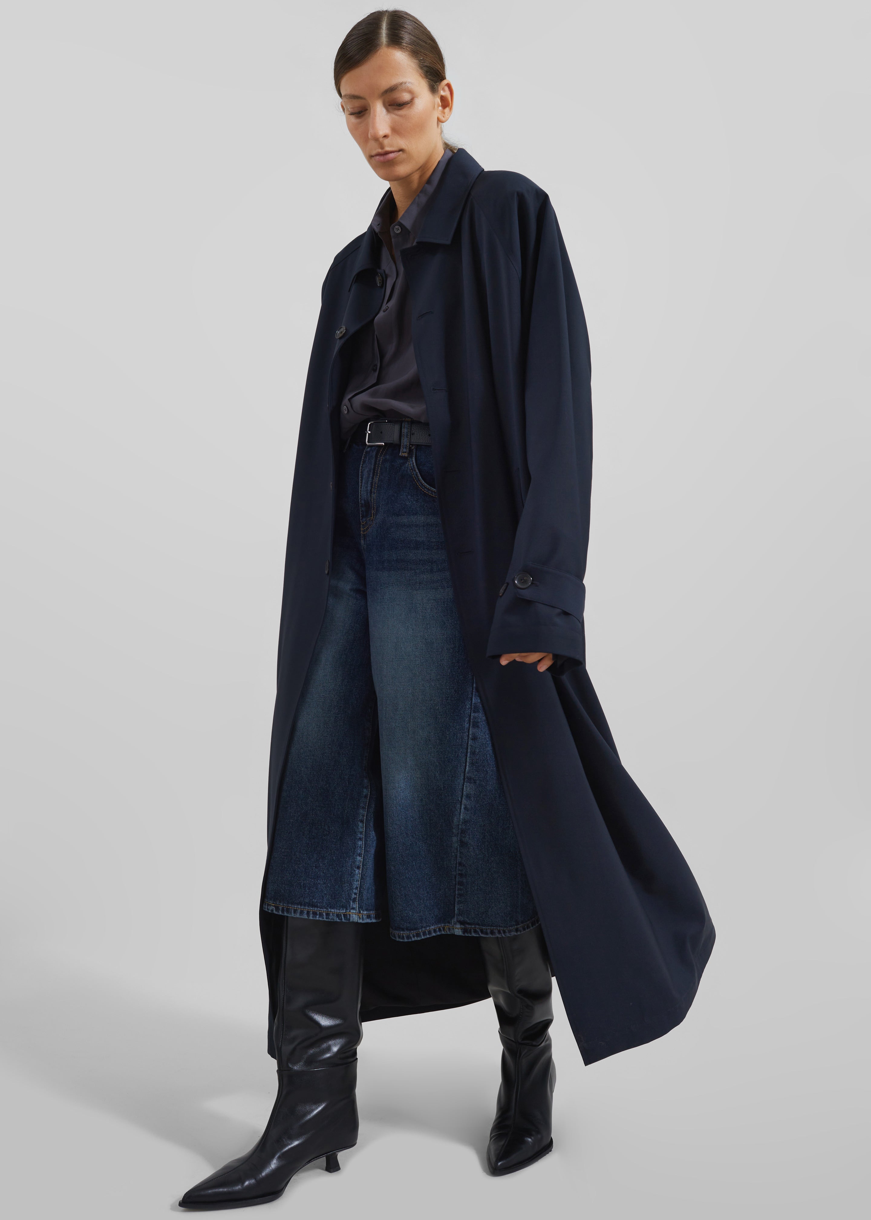 Shay Trench Coat - Dark Navy - 7