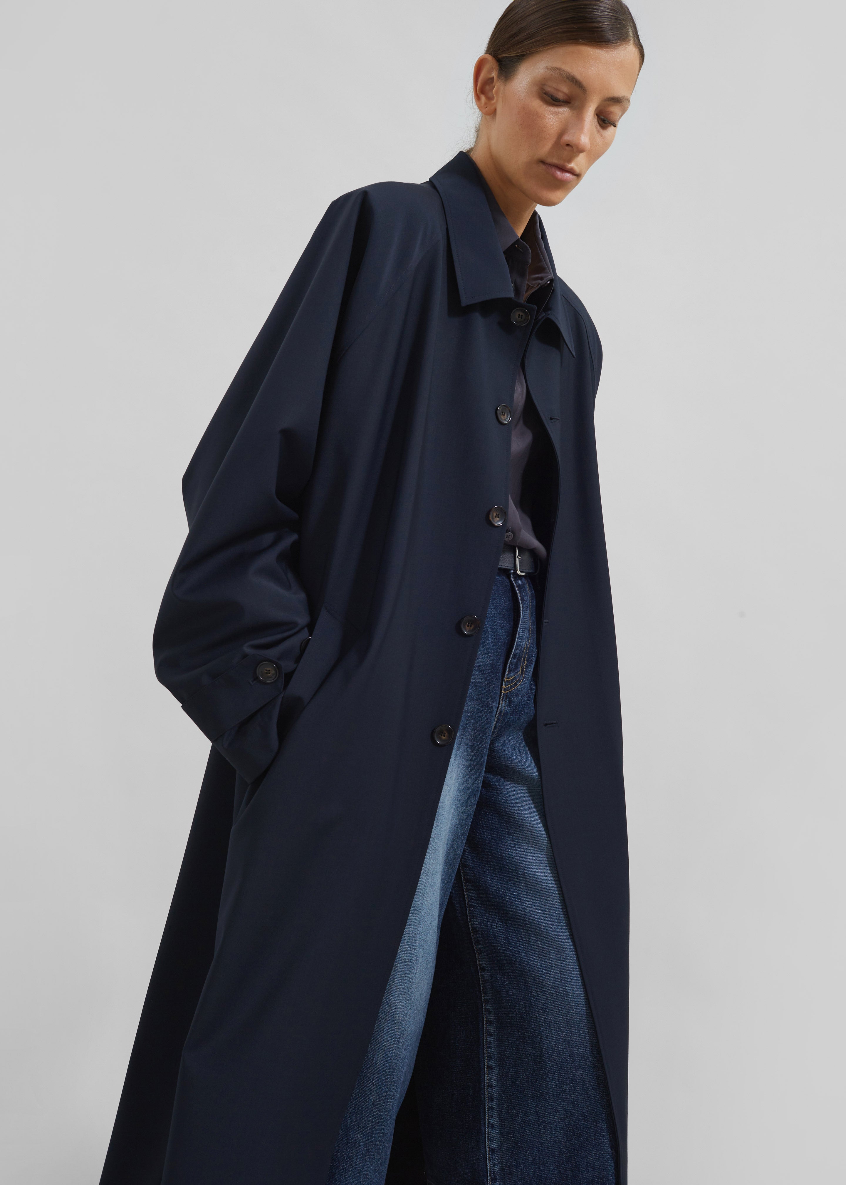 Shay Trench Coat - Dark Navy - 3