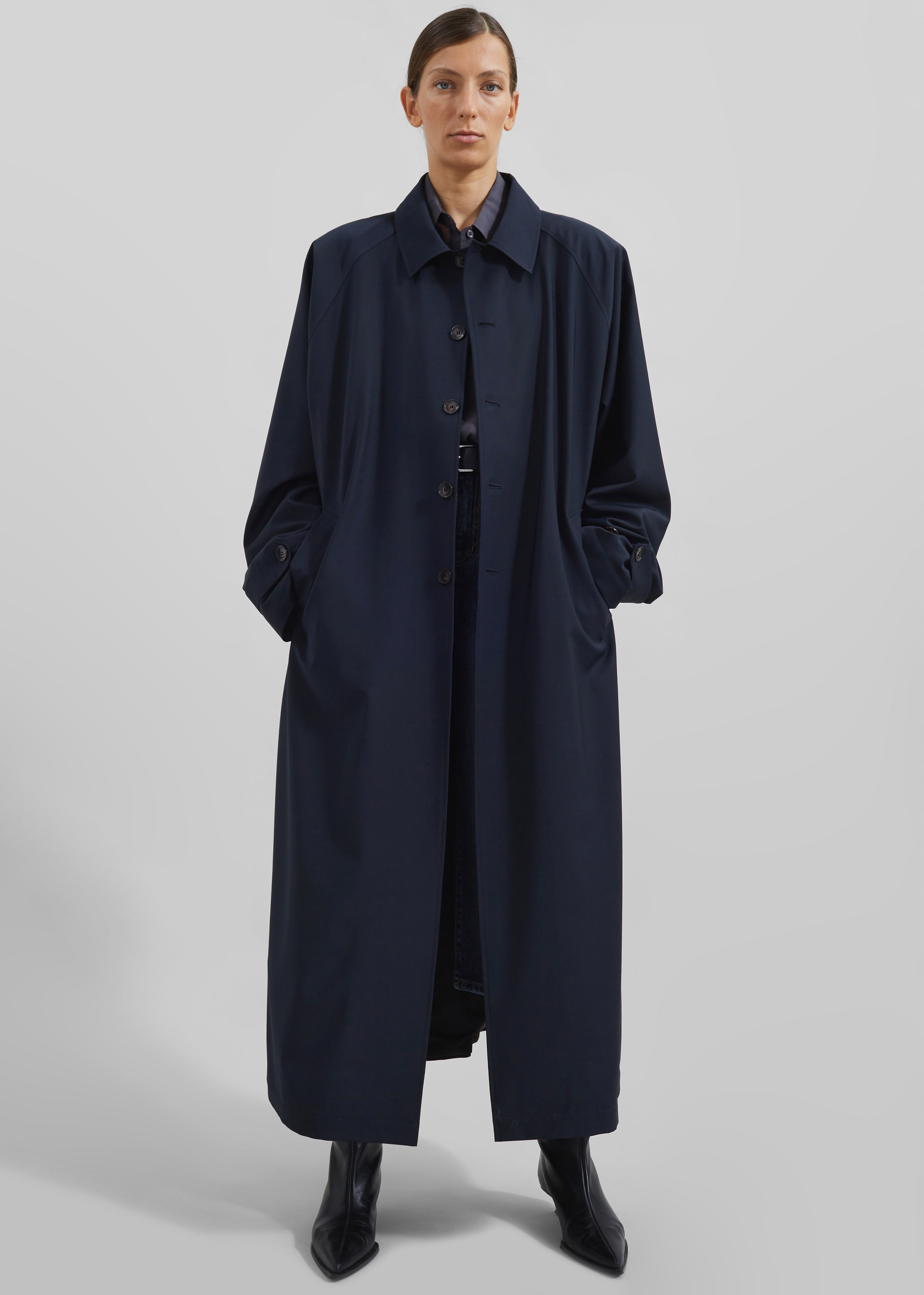 Shay Trench Coat - Dark Navy - 5