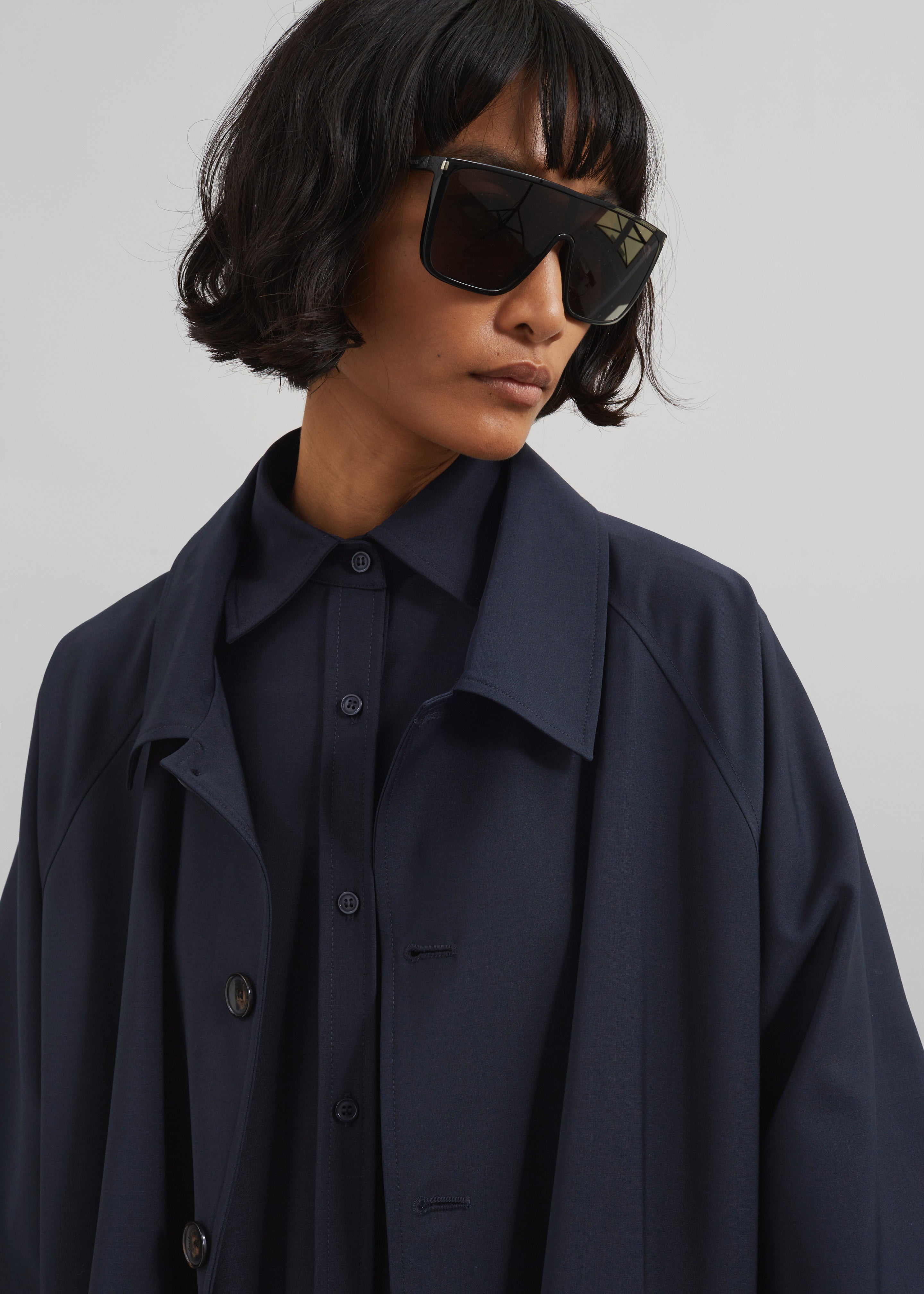 Shay Trench Coat - Dark Navy - 10