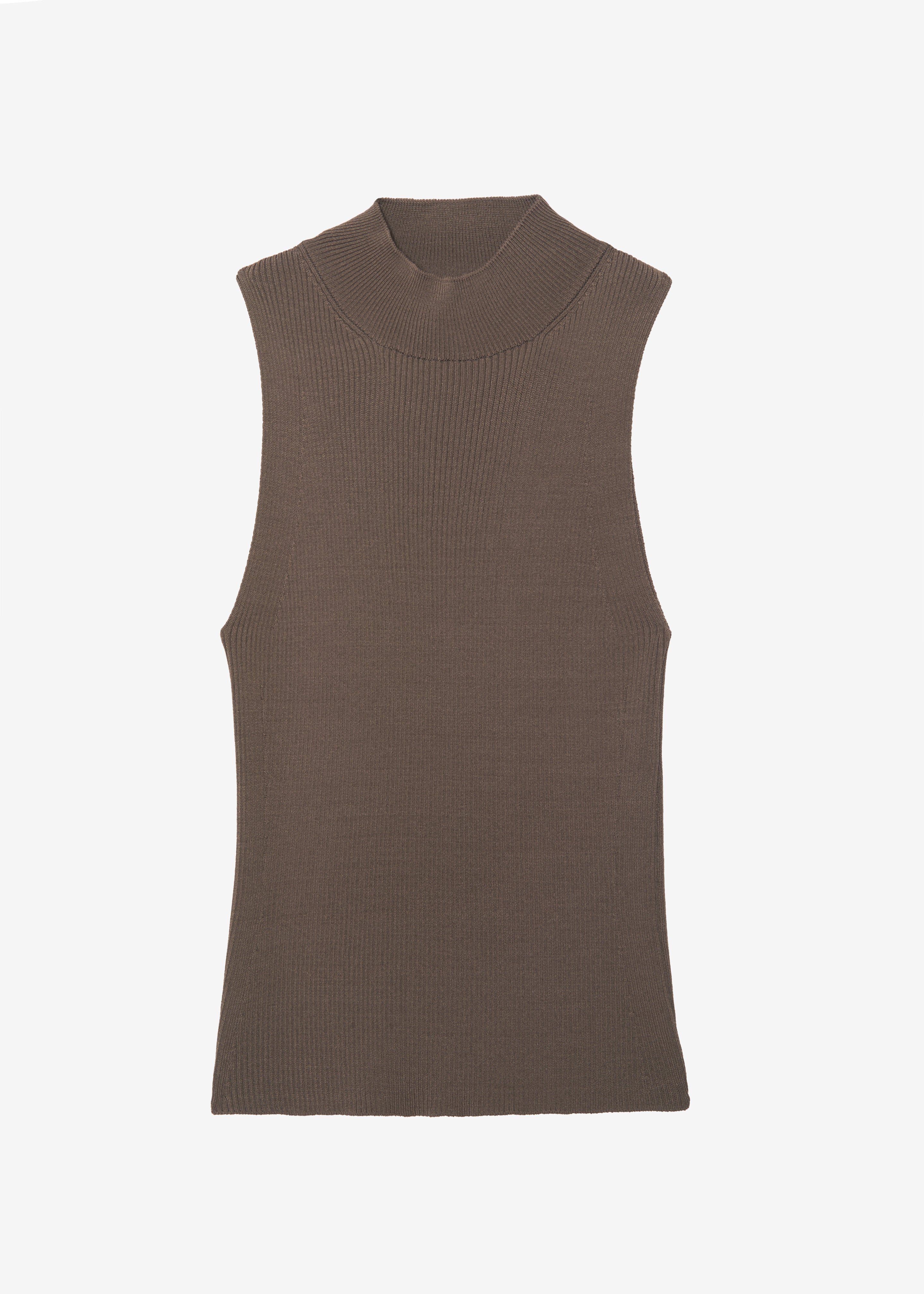 Shelby Mock Neck Tank - Brown - 12