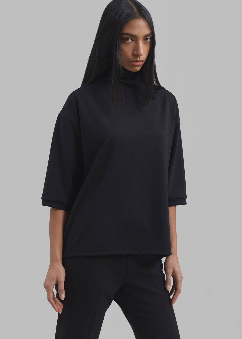 Shiloh Oversized Top - Black - 1