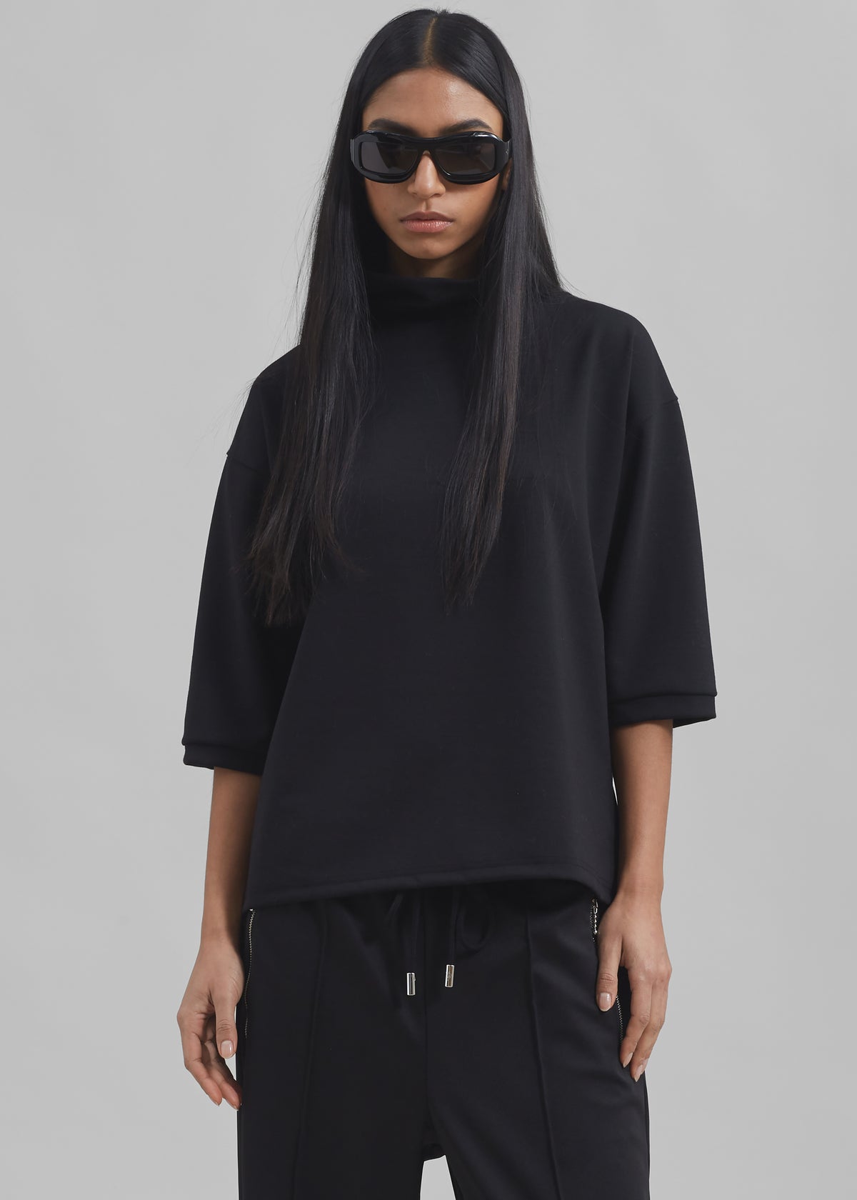 Shiloh Oversized Top - Black - 1