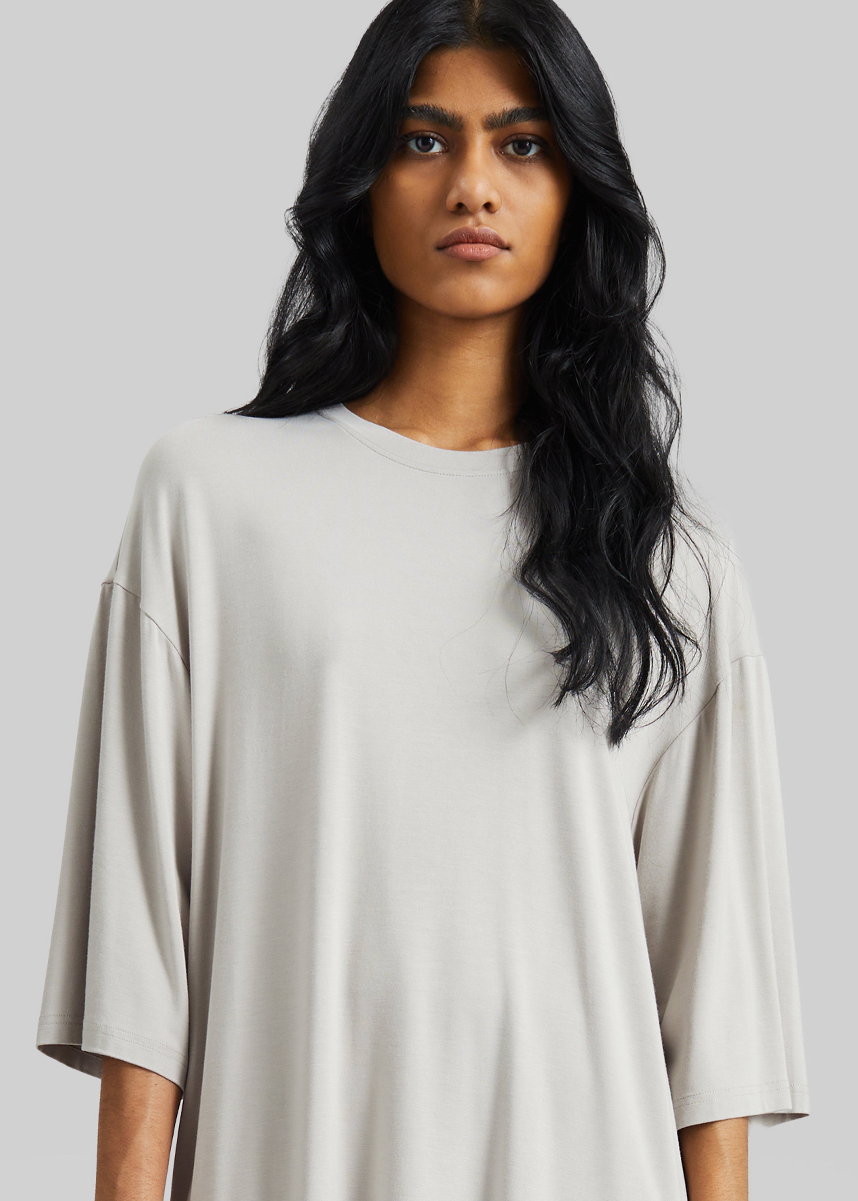 Sian Oversized T-Shirt Dress - Slate Grey - 2