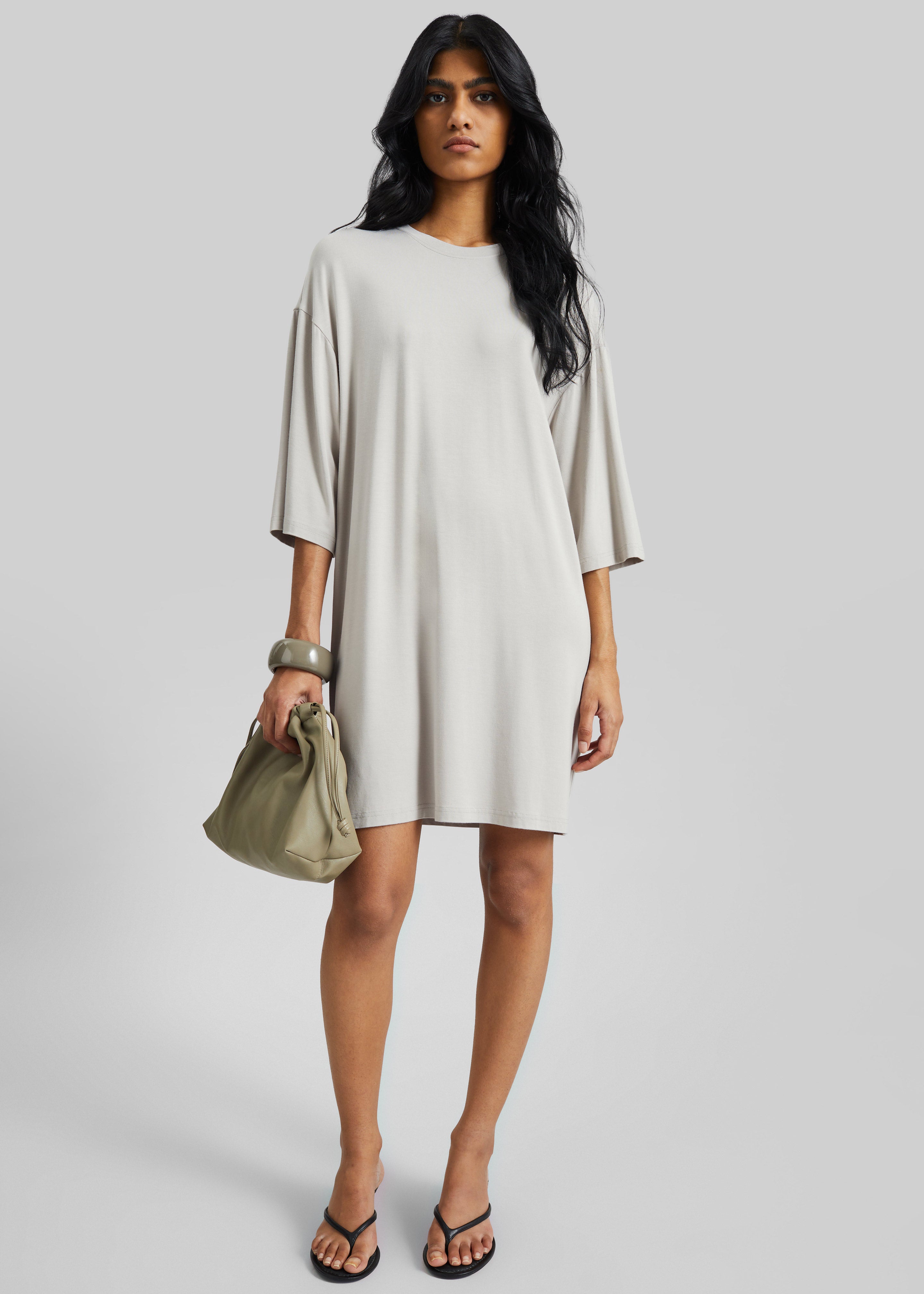 oversized tee shirt dress Soft Thick Cotton Oversize T-shirt XL / Plain The standout lace sleeves transform what could be an everyday piece into something special CurveWow Oversized T-Shirt Dress Black