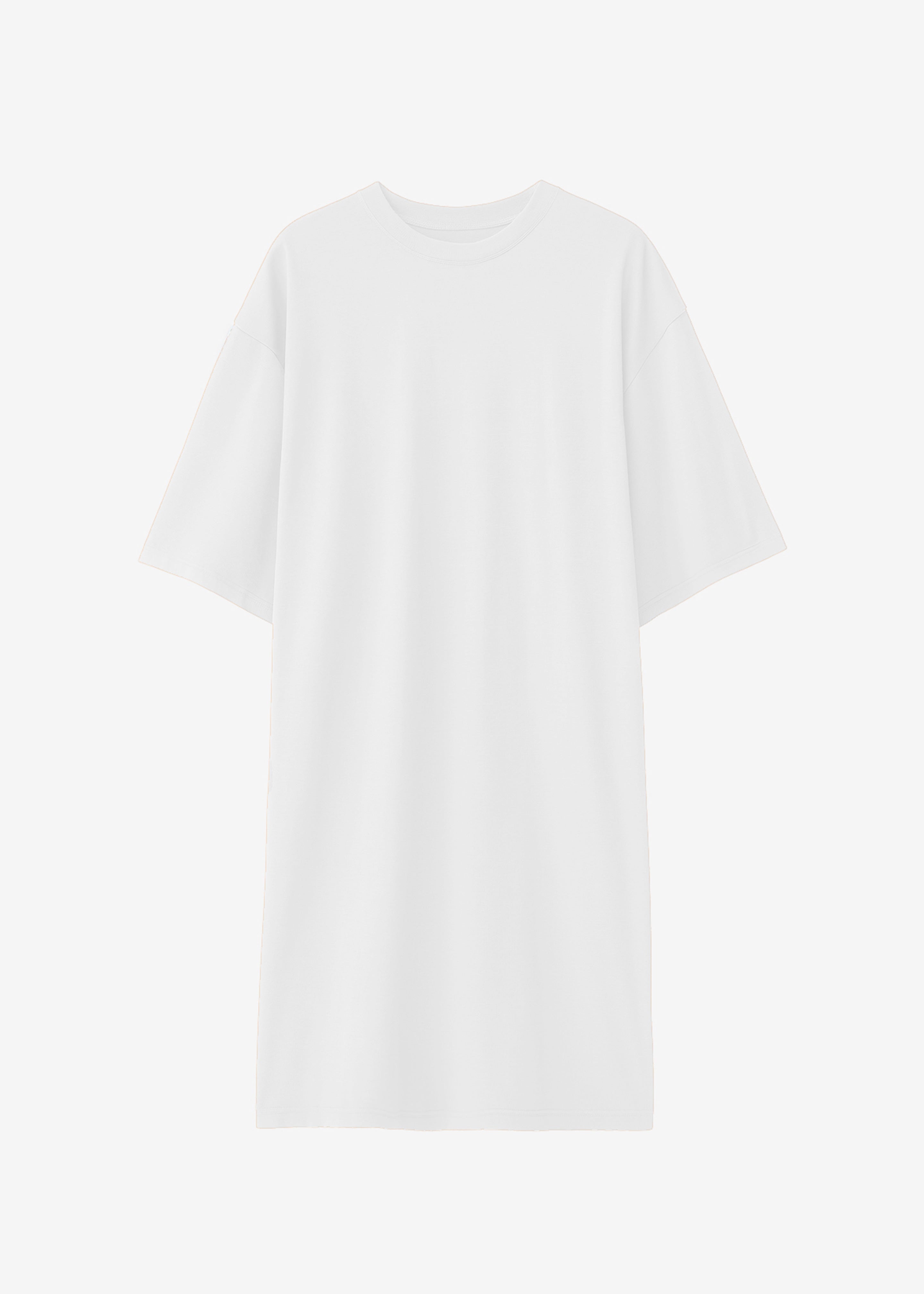 Sian Oversized T-Shirt Dress - White - 6