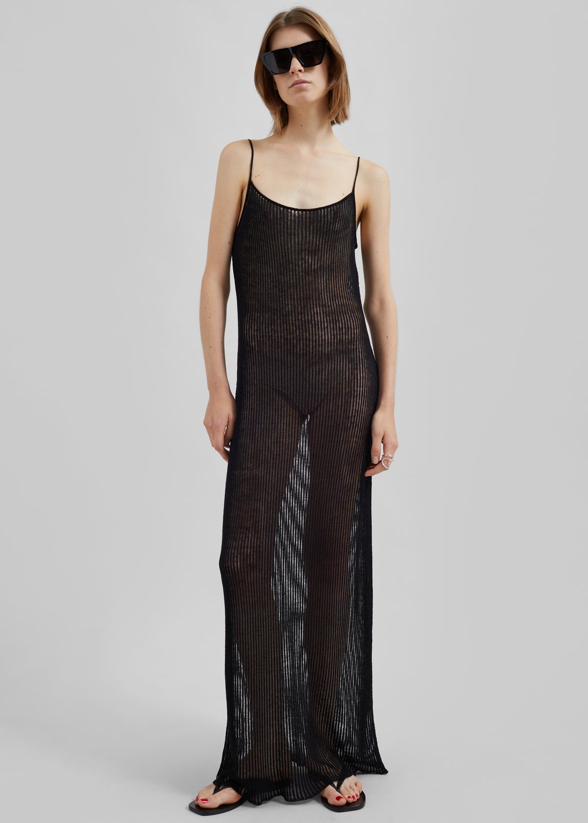 Sienna Semi Sheer Ribbed Dress Sienna Semi Sheer Ribbed Dress