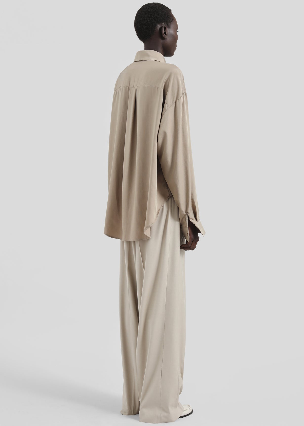 Silvan Neck Tie Shirt - Taupe - 10