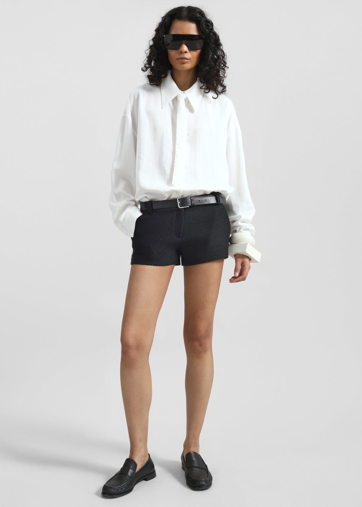 Silvan Neck Tie Shirt - White - 6