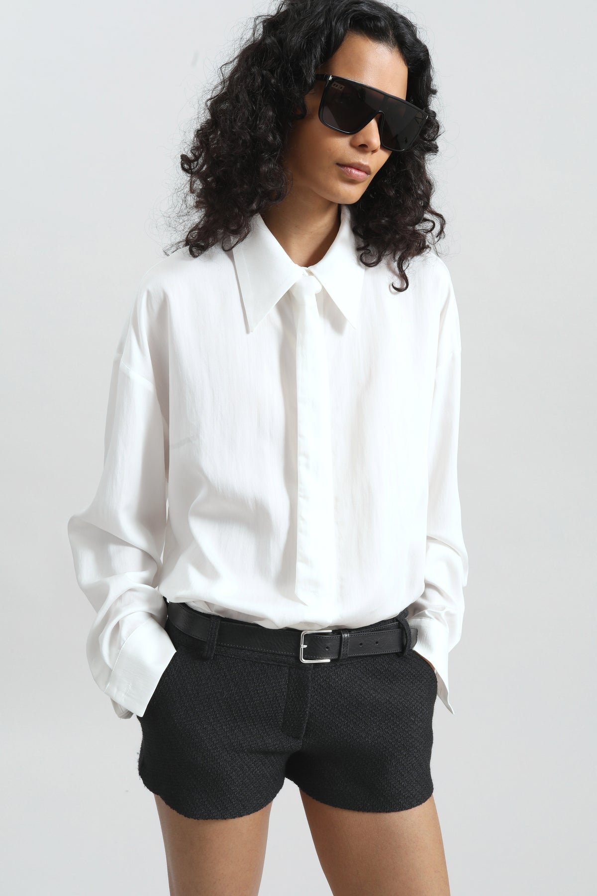 Silvan Neck Tie Shirt - White - 3