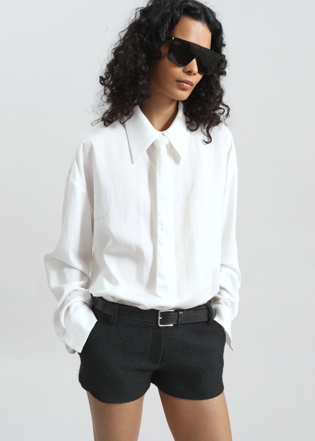 Silvan Neck Tie Shirt - White - 5