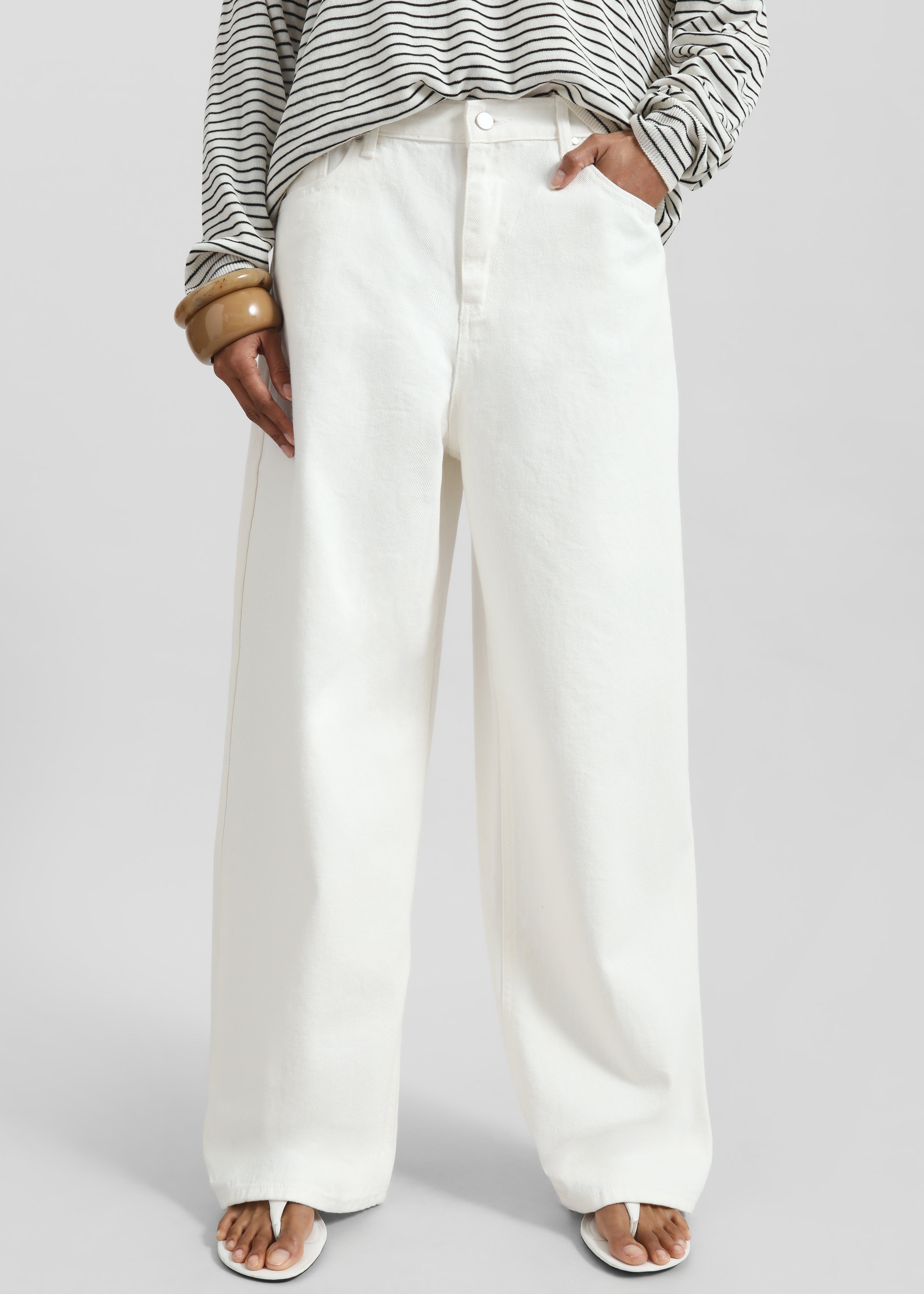 Simo Straight Jeans - White – The Frankie Shop