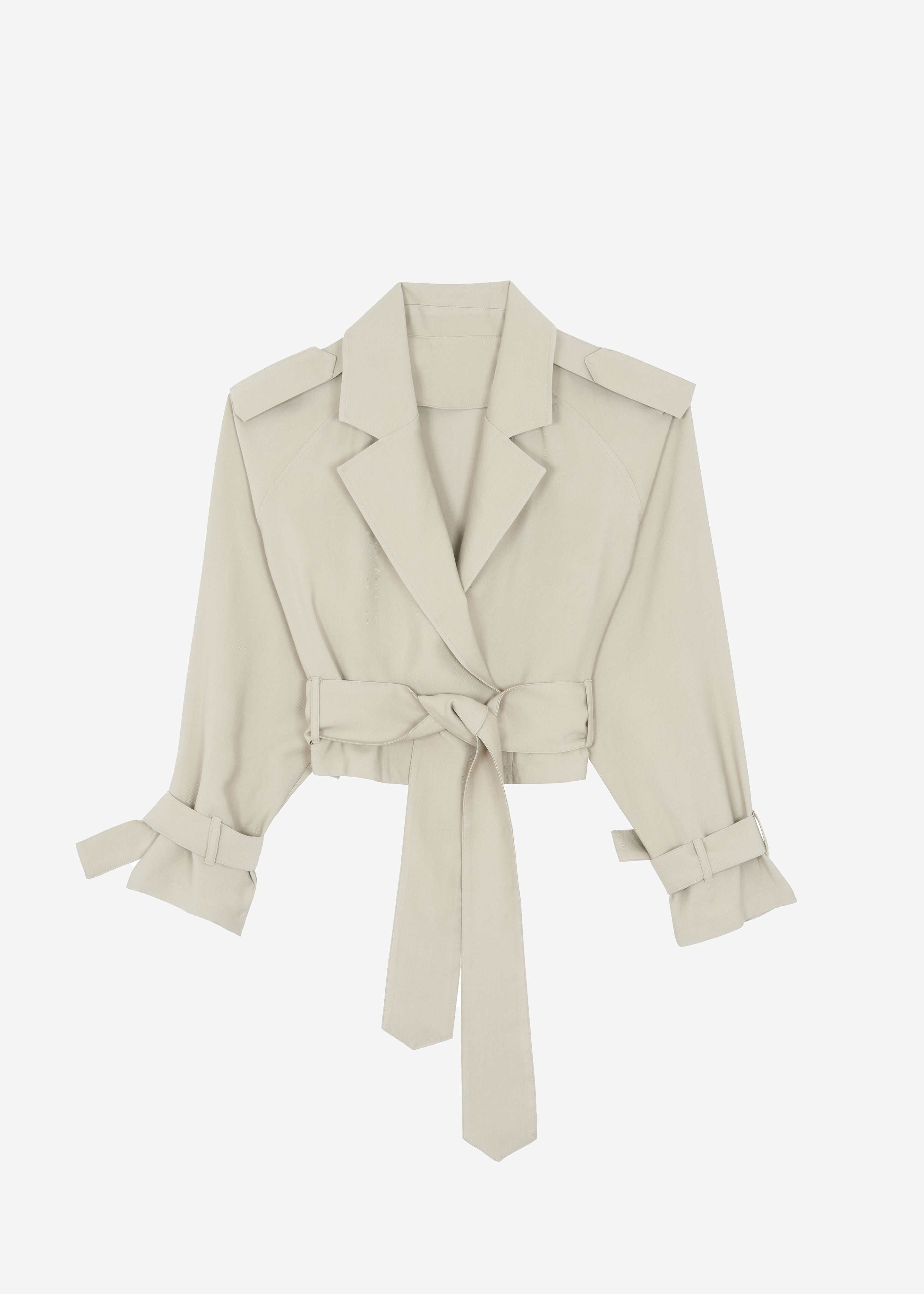 最終値下げ　S fur embroidery trench short S fur embroidery trench short