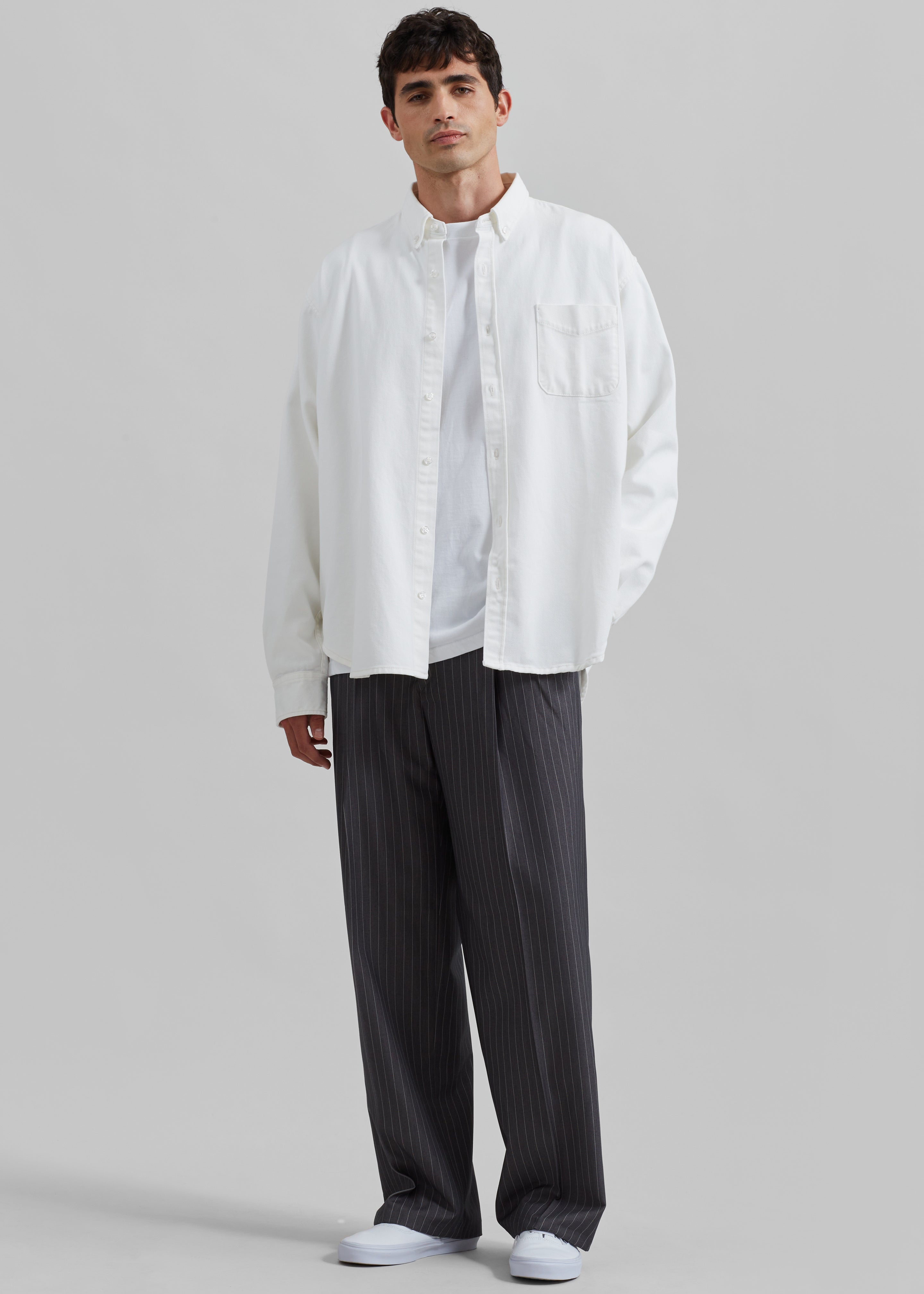 Sinclair Denim Shirt - Off White - 5