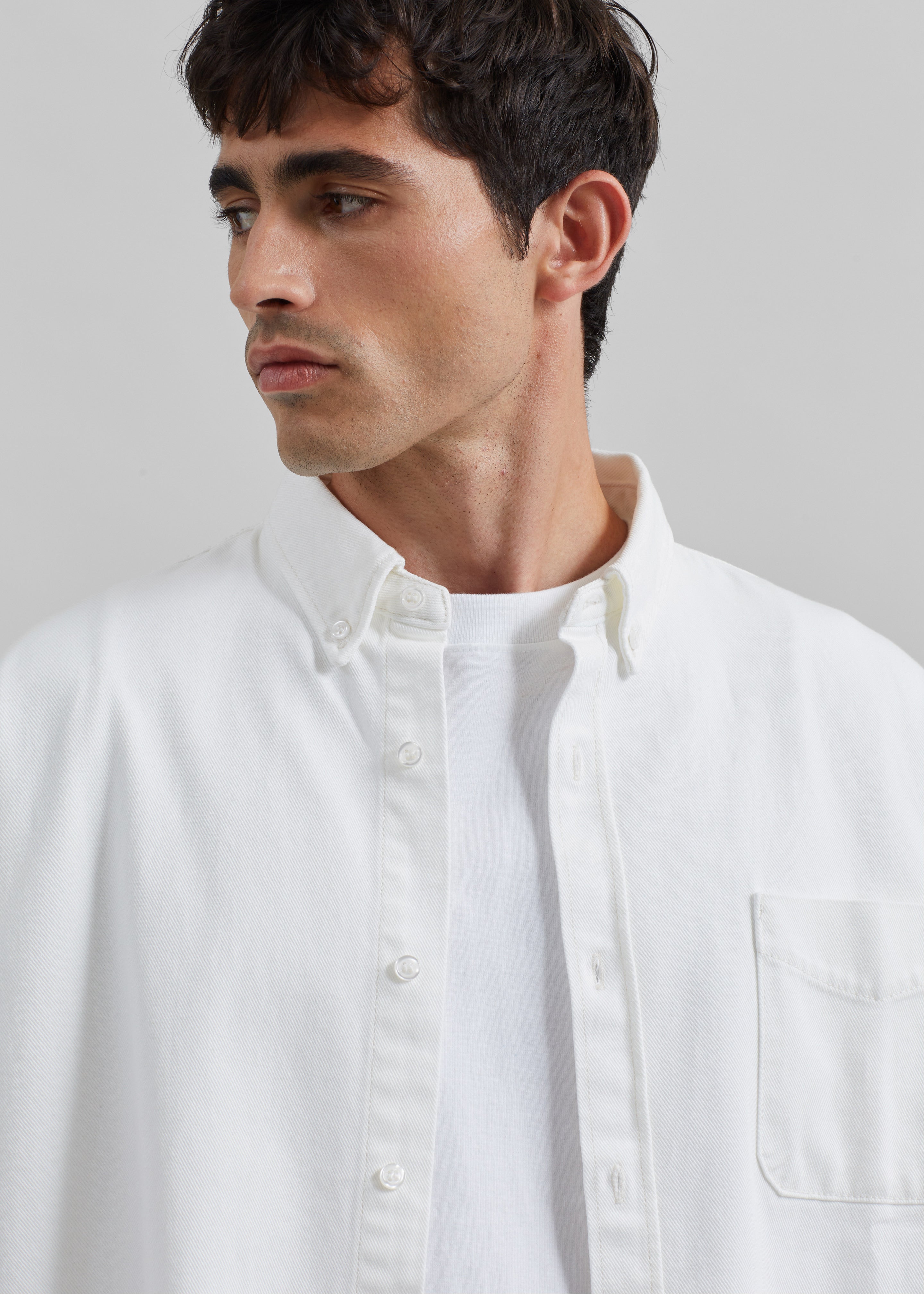 Sinclair Denim Shirt - Off White - 2