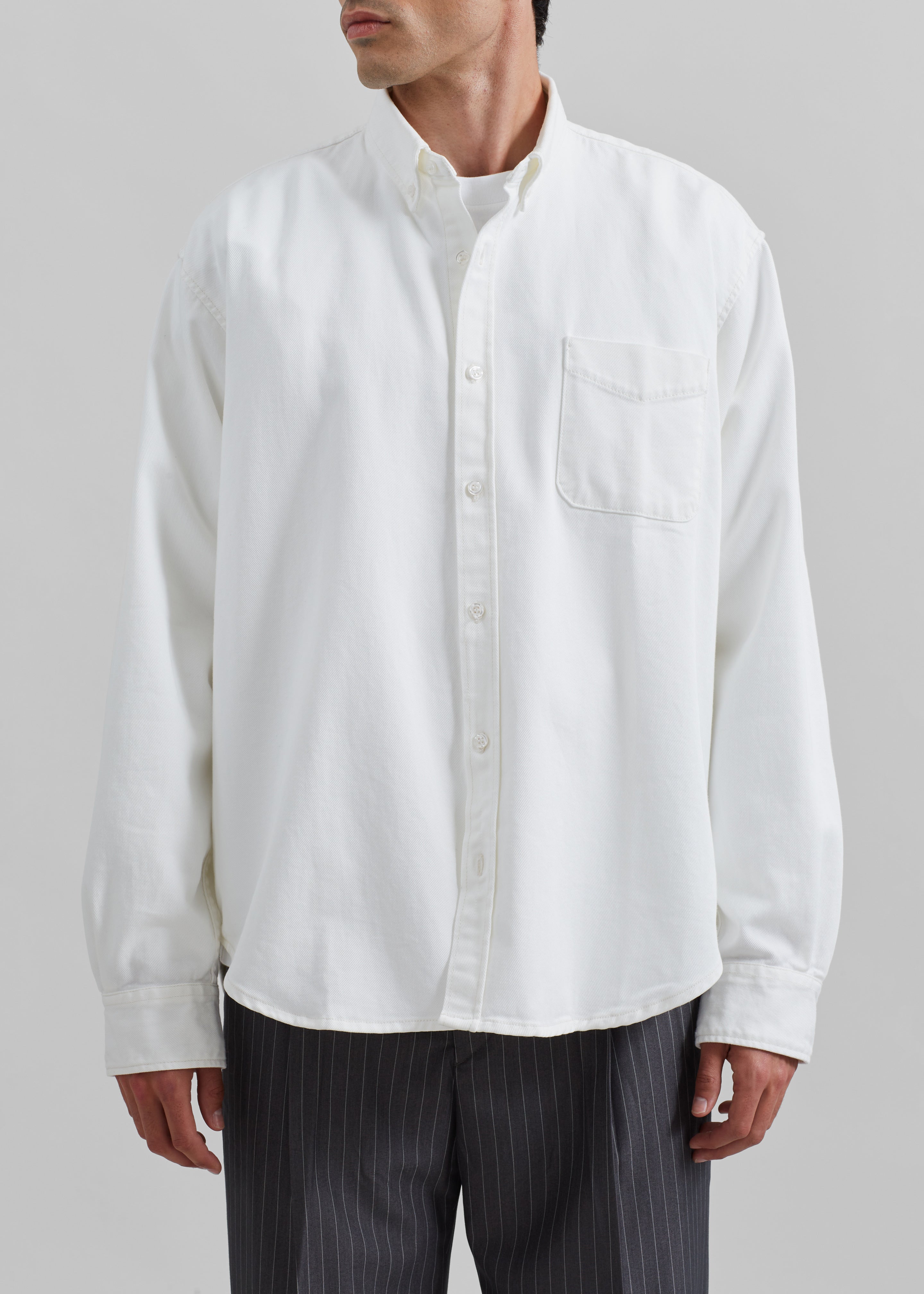 Sinclair Denim Shirt - Off White - 3