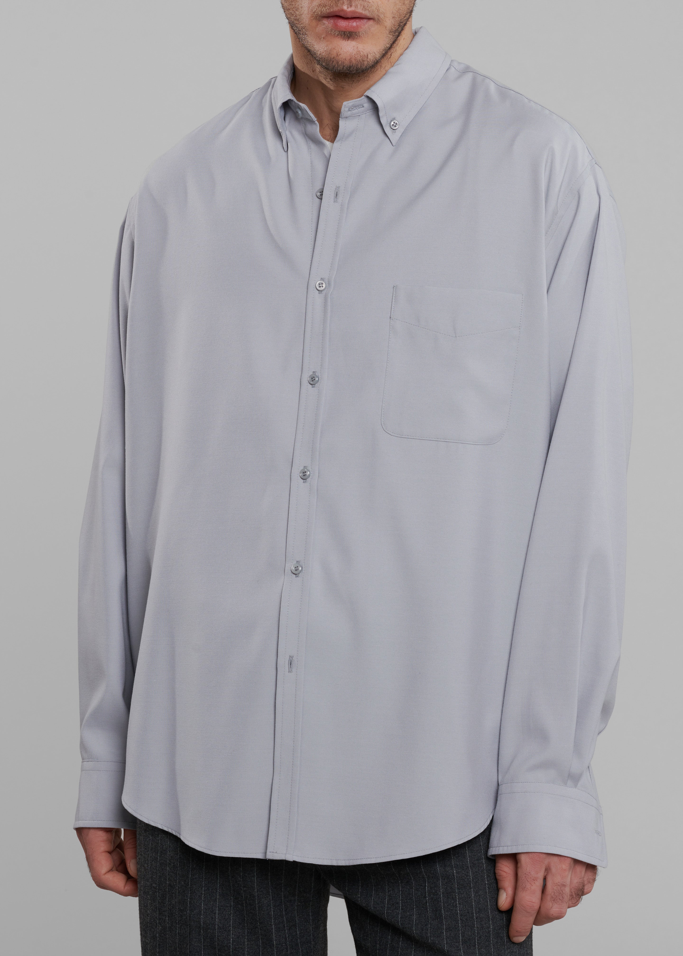 Sinclair Oxford Shirt - Grey - 2