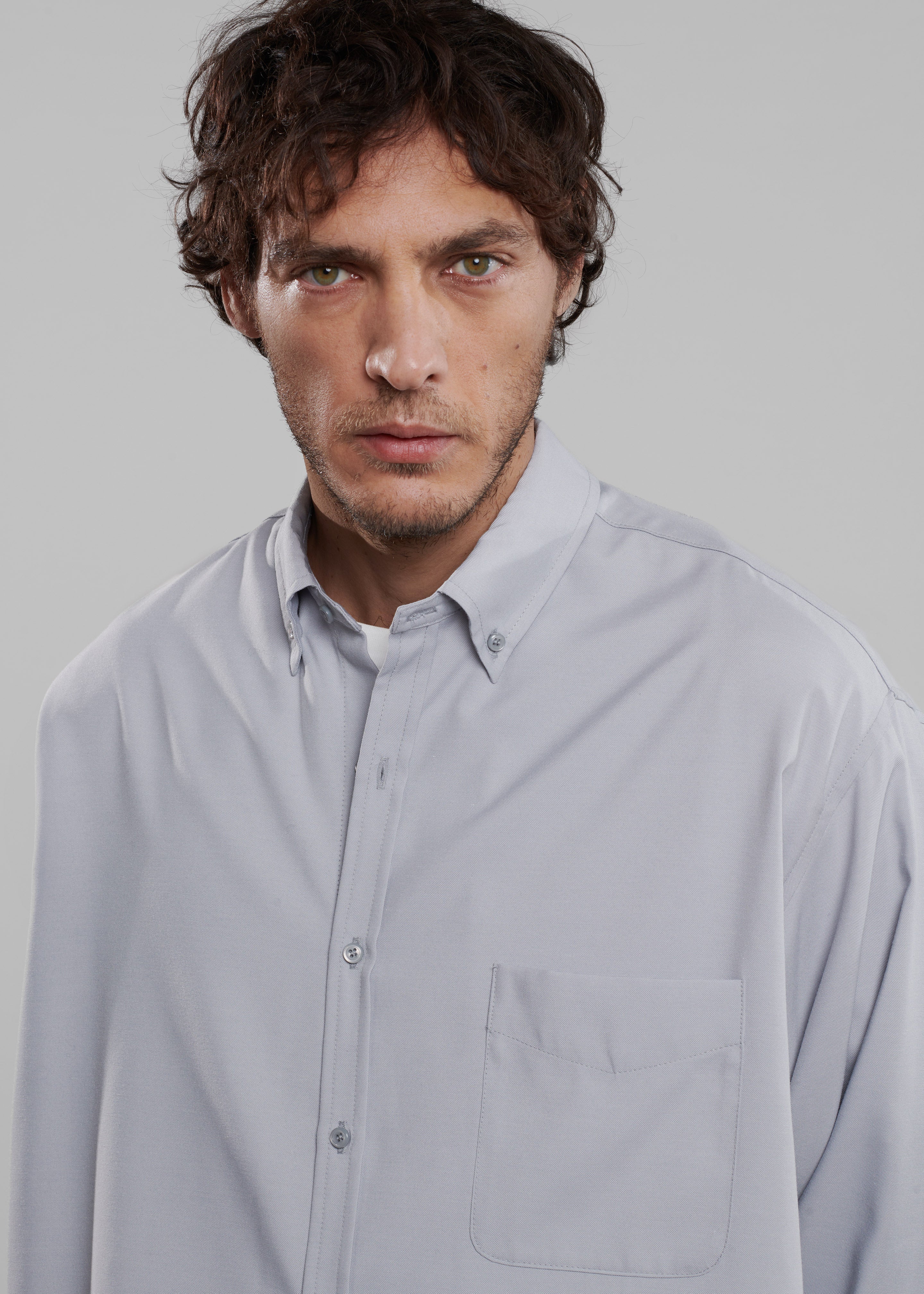 Sinclair Oxford Shirt - Grey - 3