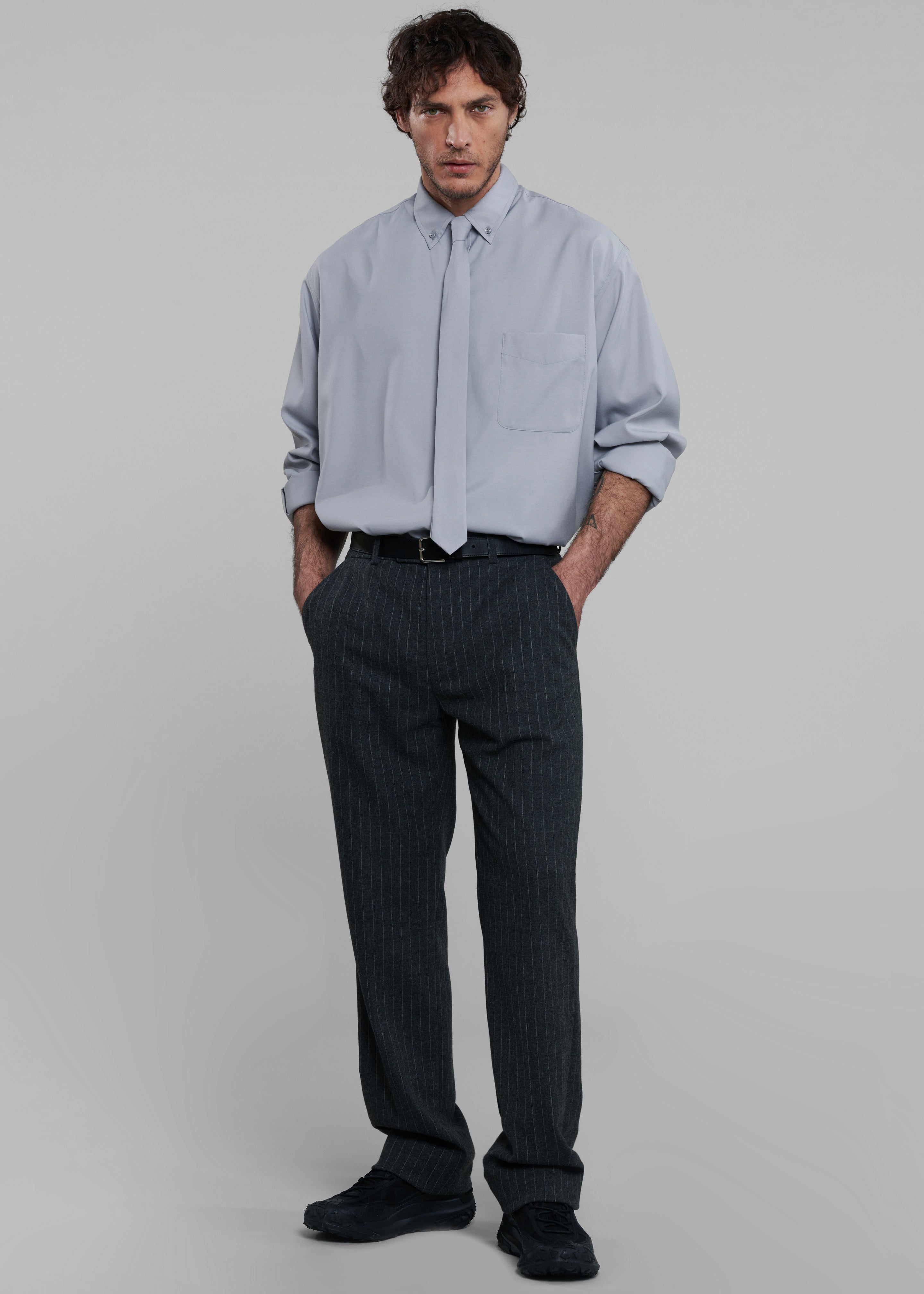 Sinclair Oxford Shirt - Grey – The Frankie Shop