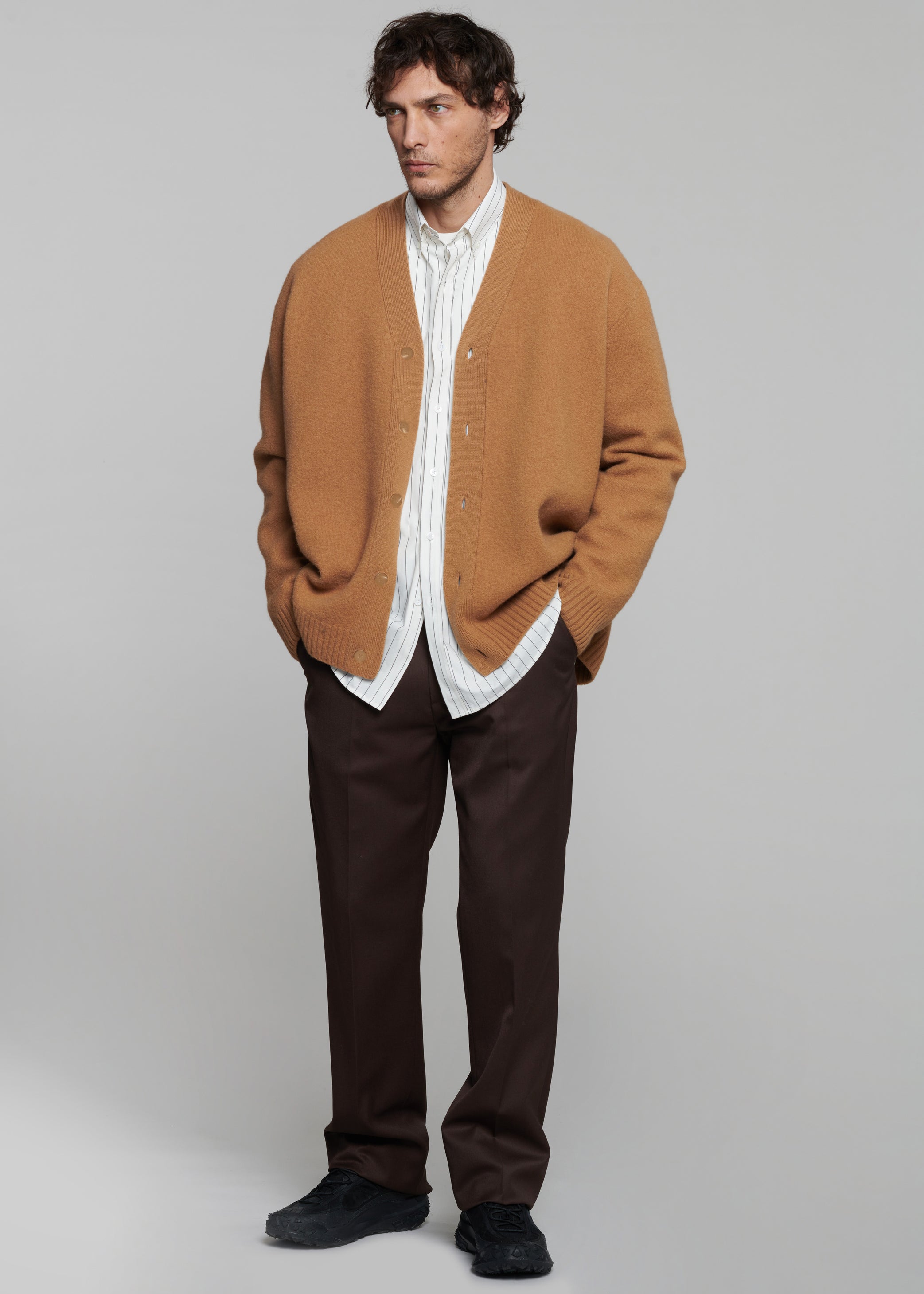 Shop the look image for Sinclair Poplin Shirt - White/Black Stripe