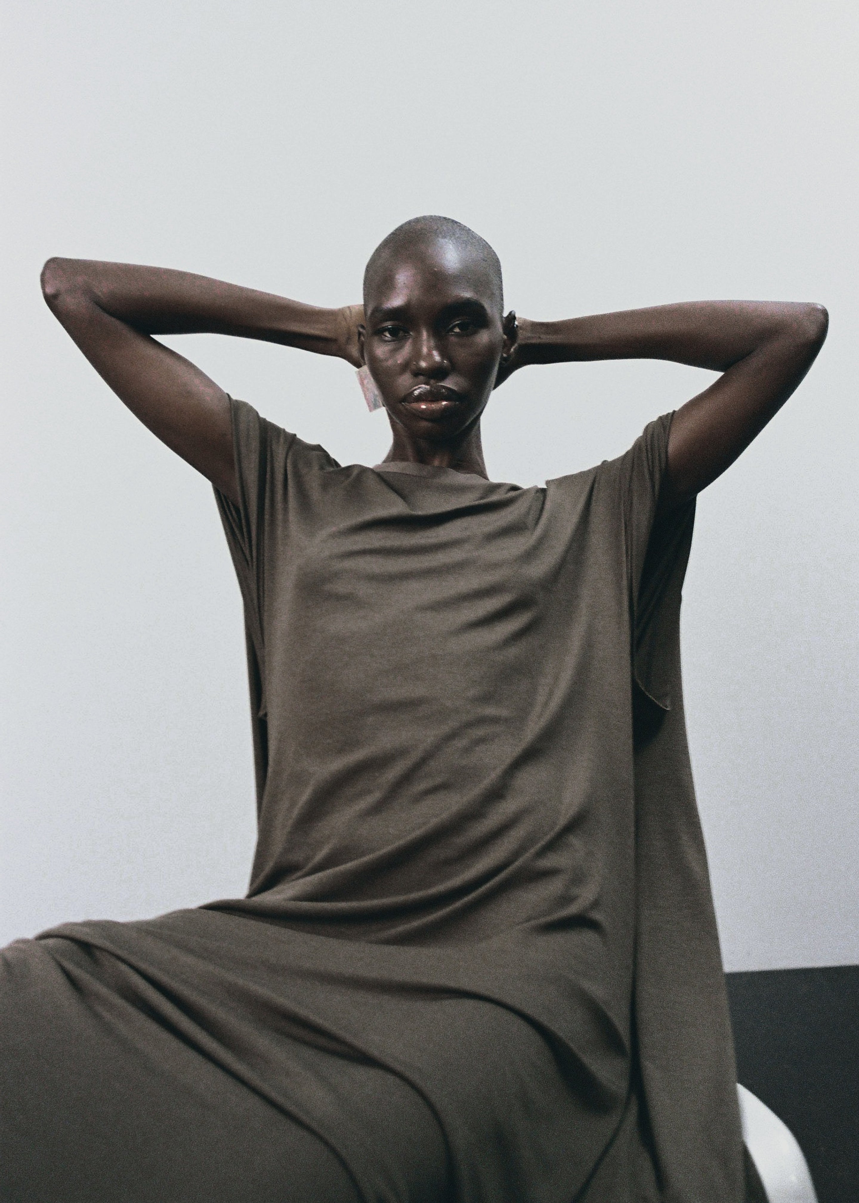 Sintra Jersey Draped Maxi Dress - Dark Olive - 8