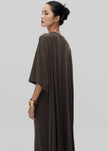 Sintra Jersey Draped Maxi Dress - Dark Olive