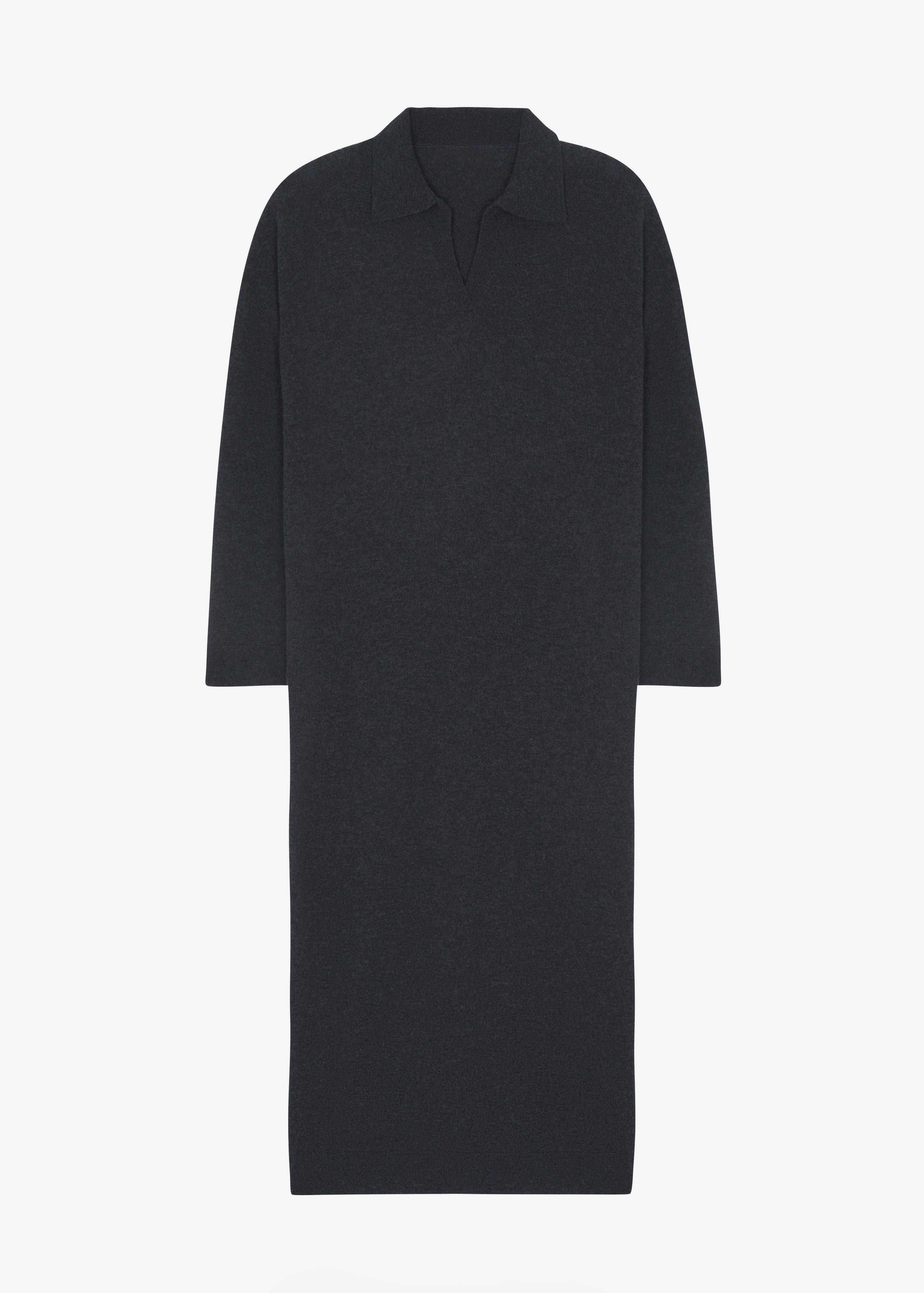 Siobhan Long Knit Dress - Charcoal - 10