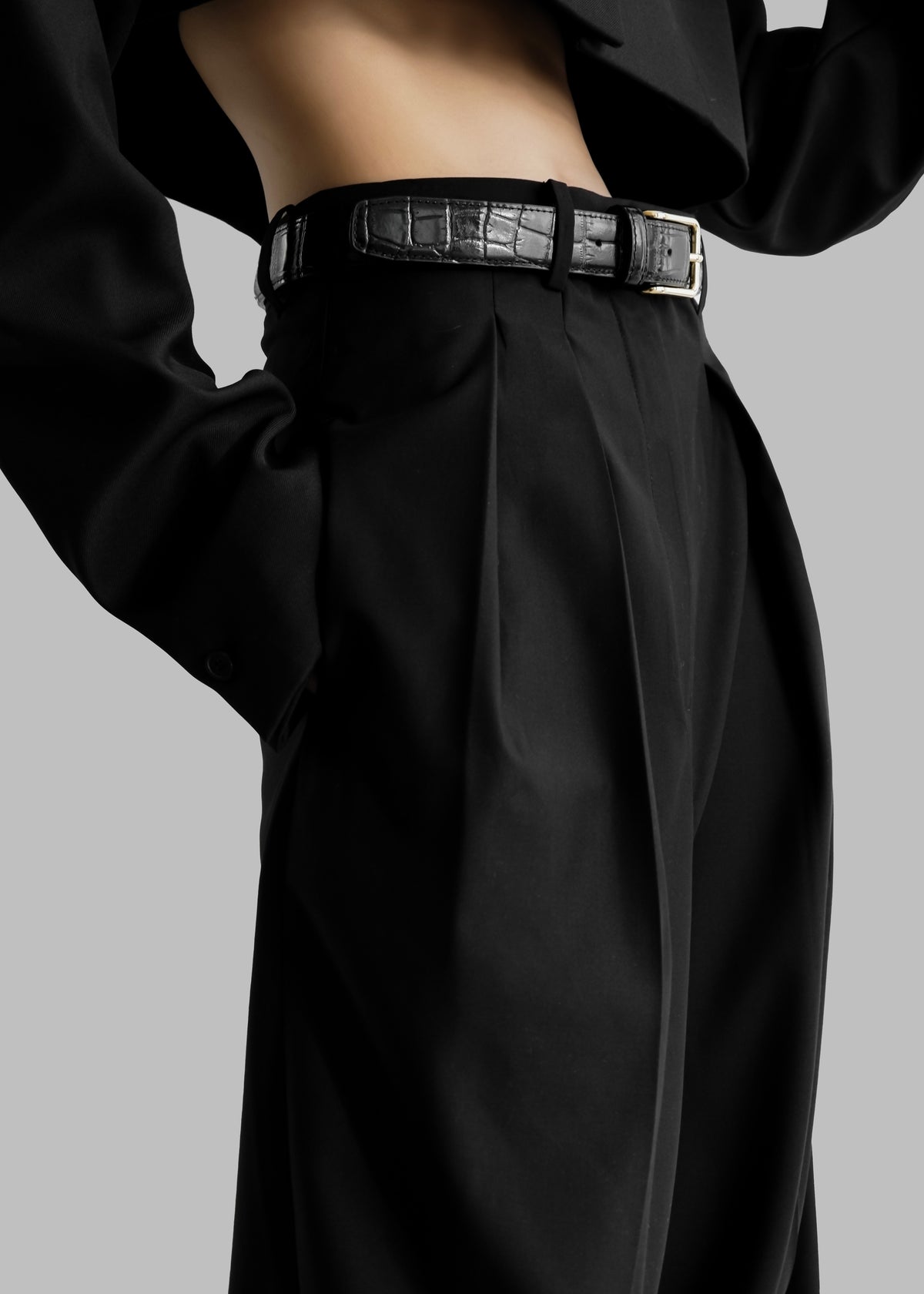 Sion Pintuck Trousers - Black - 10