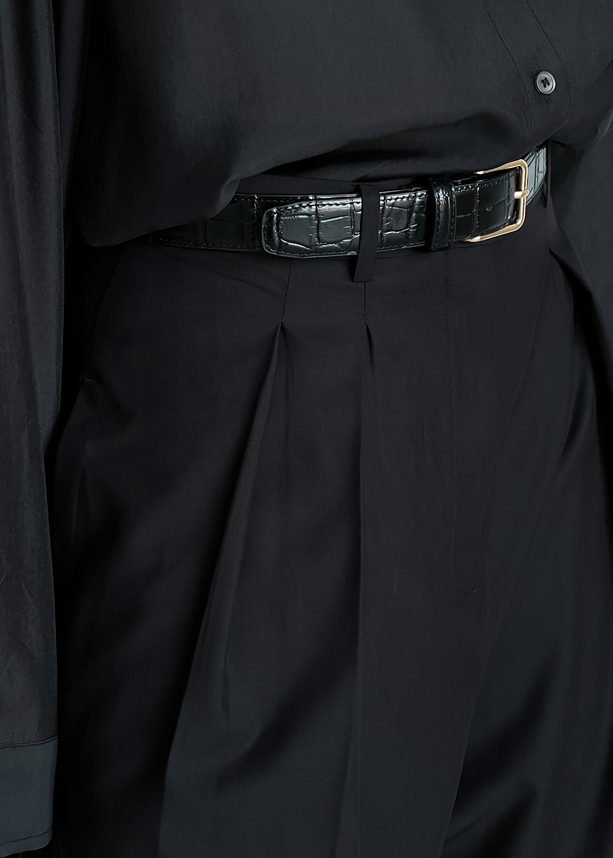 Sion Pintuck Trousers - Black - 9