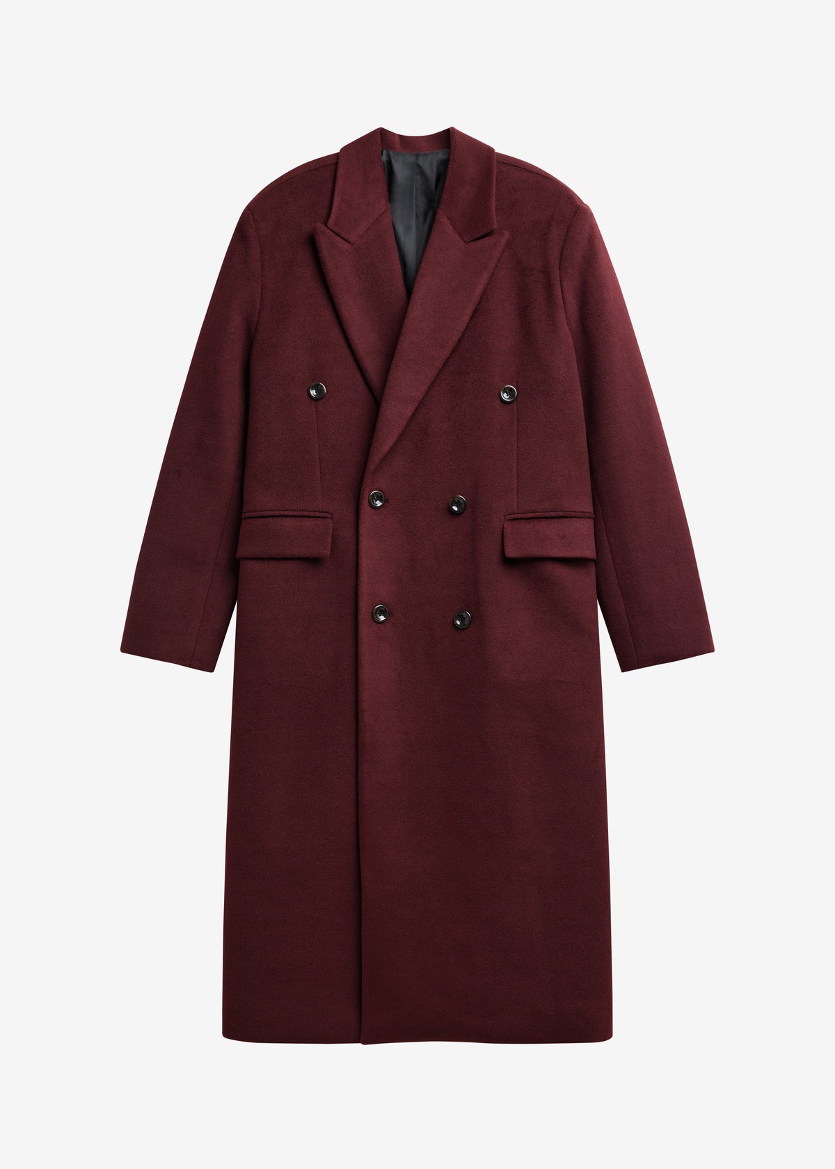 Skaila Double-Breasted Coat - Burgundy - 8